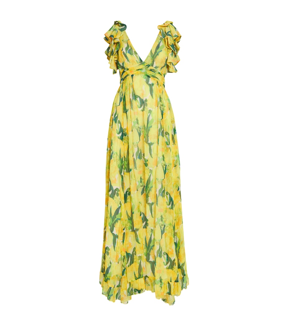 Silk Penelope Maxi Dress YE02 ZESTY Image 1