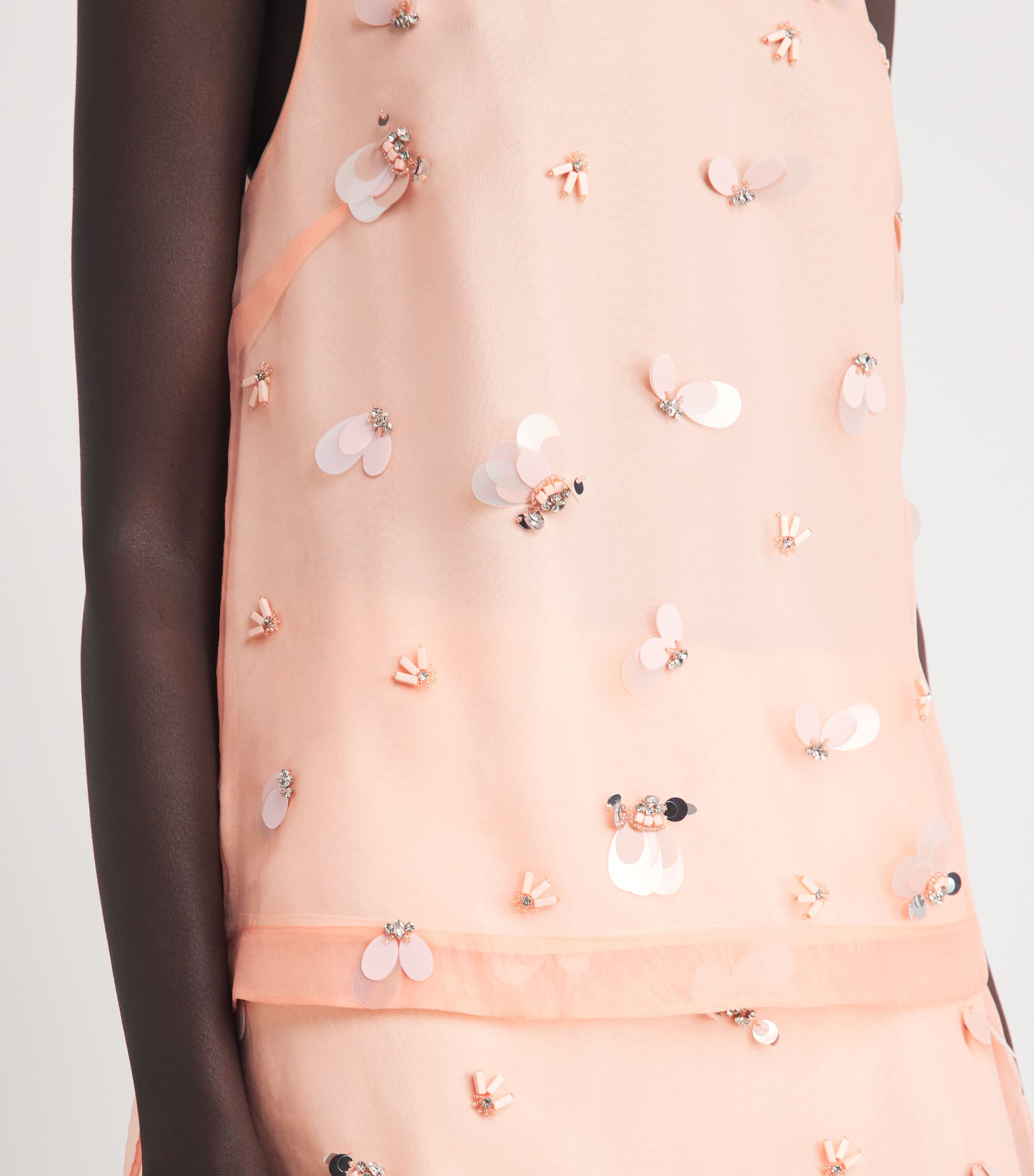 Simkhai Womens Embellished Organza Celia Top Bubblegum Image 3