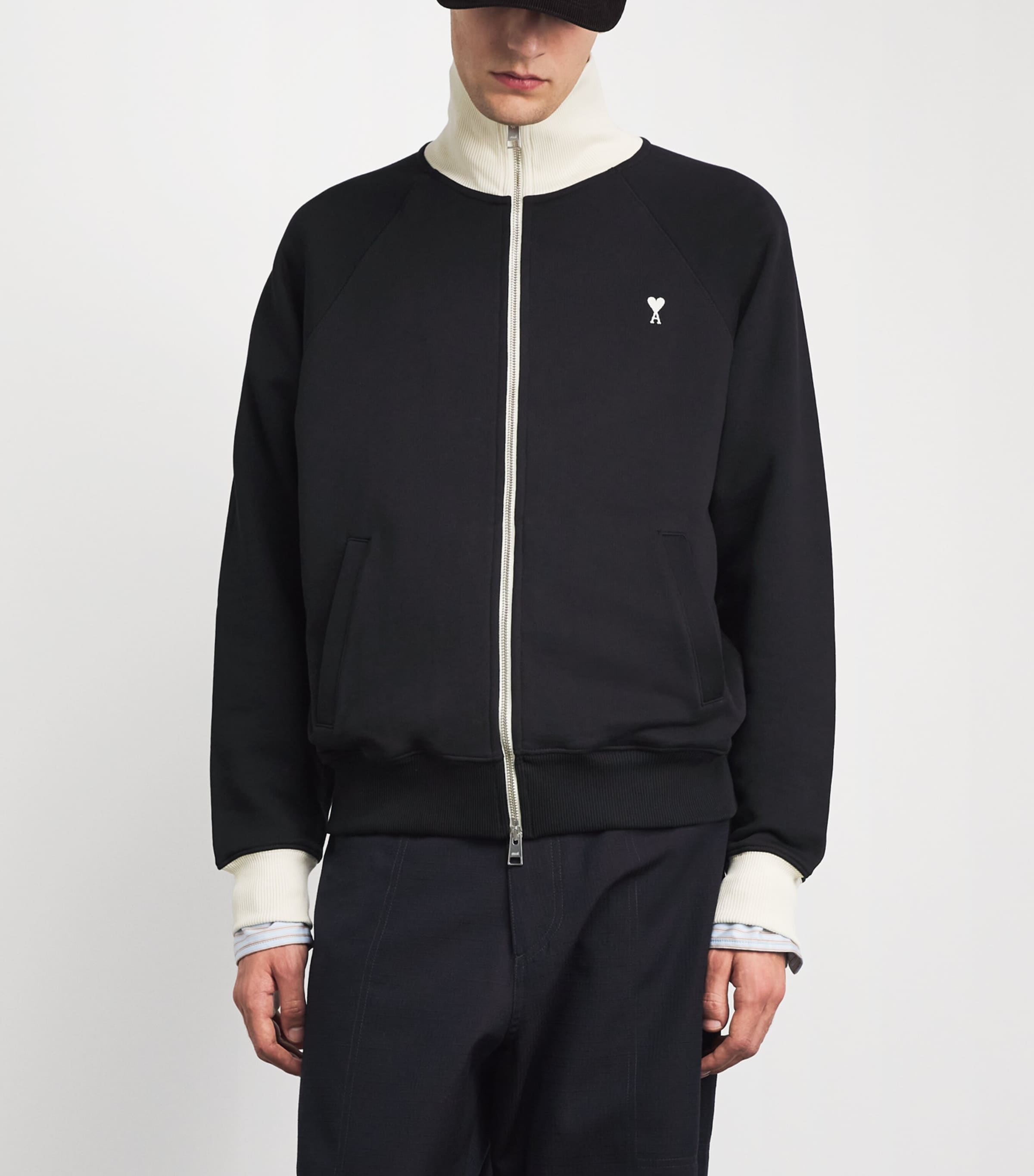 AMI Paris Multi Cotton Ami de Coeur Zip-Up Sweatshirt | Harrods US