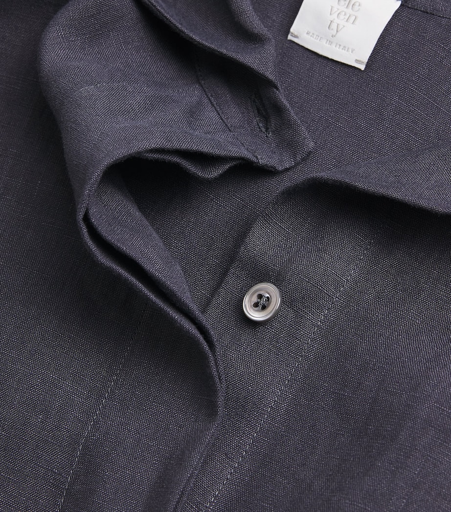 Linen Longline Shirt CARBONE Image 5