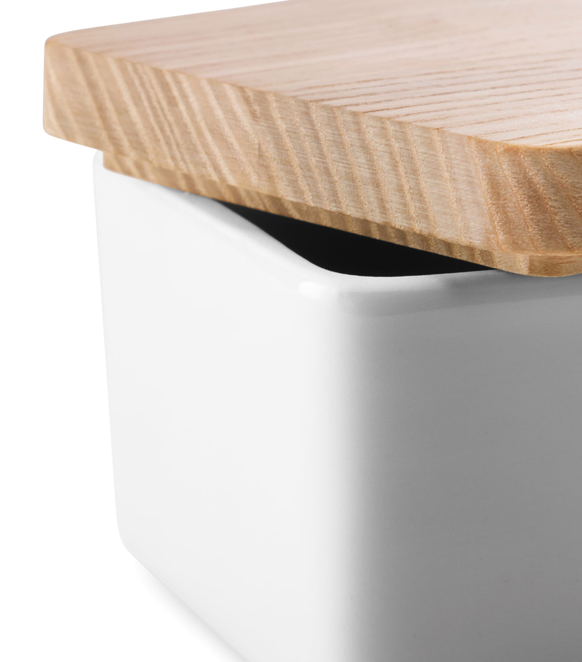 Porcelain Collective Butter Dish (14cm) WHITE Image 3