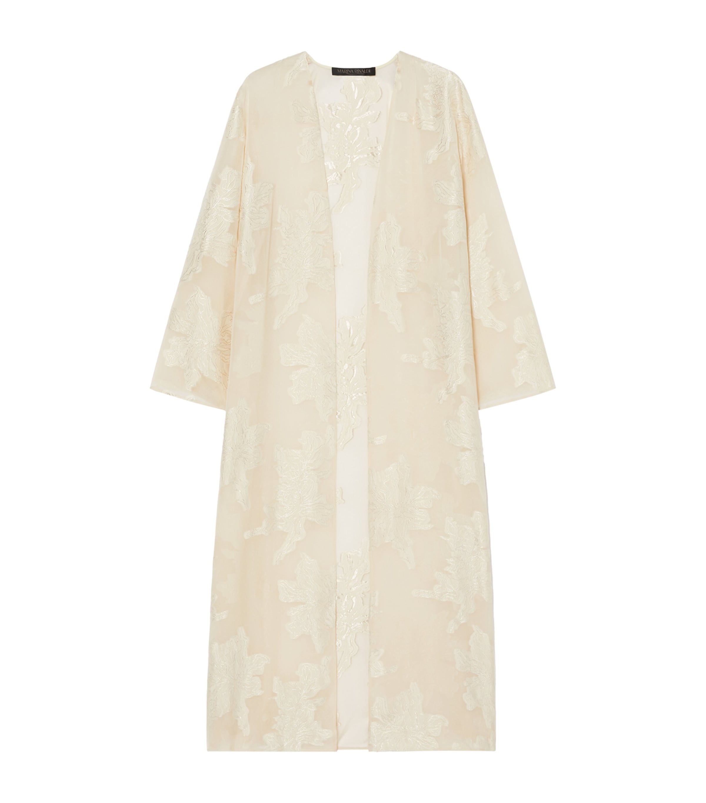 Marina Rinaldi Silk-blend Fil Coupé Muslin Kren Jacket In Neutral