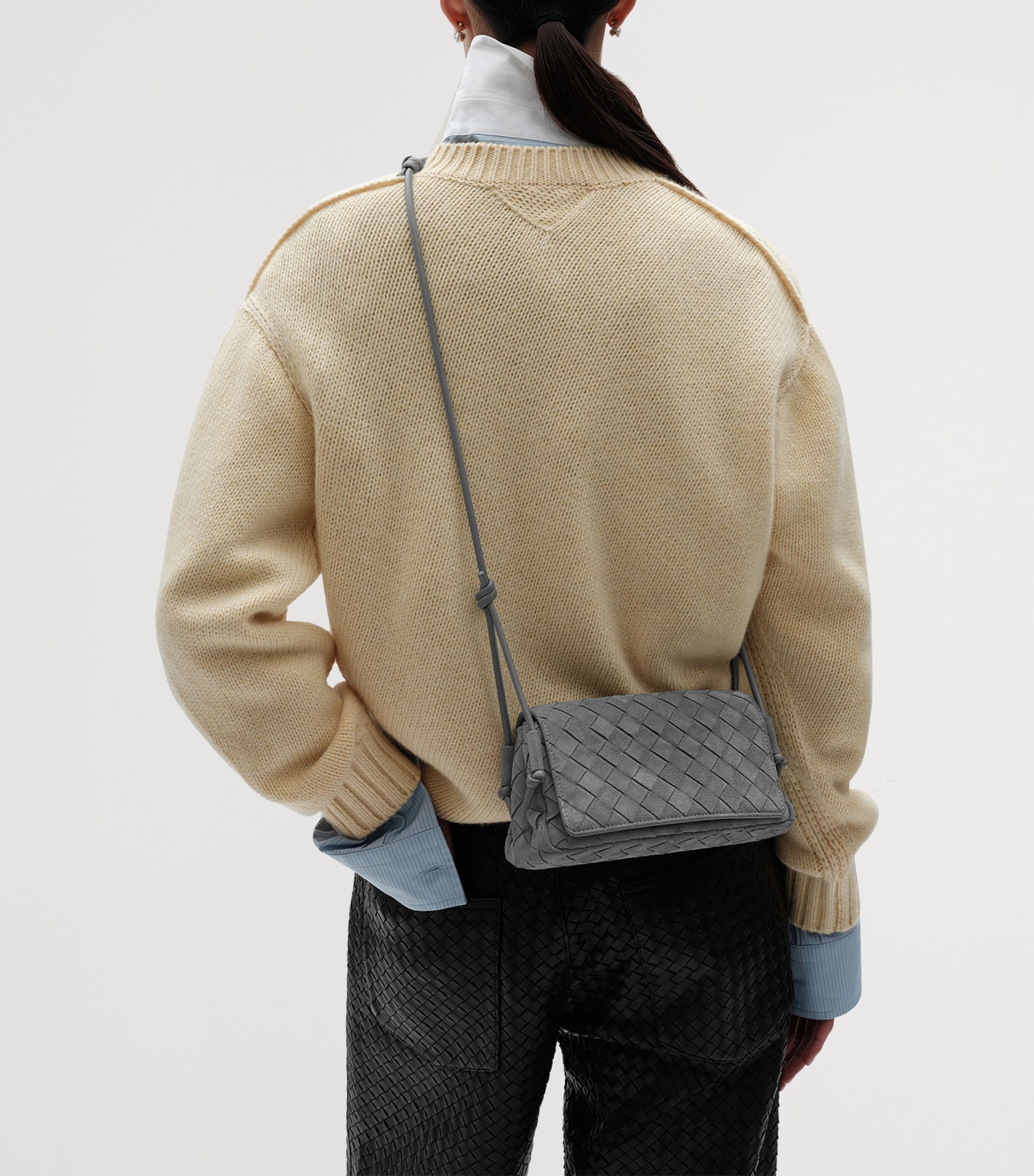Bottega Veneta Suede Notturno Cross-Body Bag Image 2