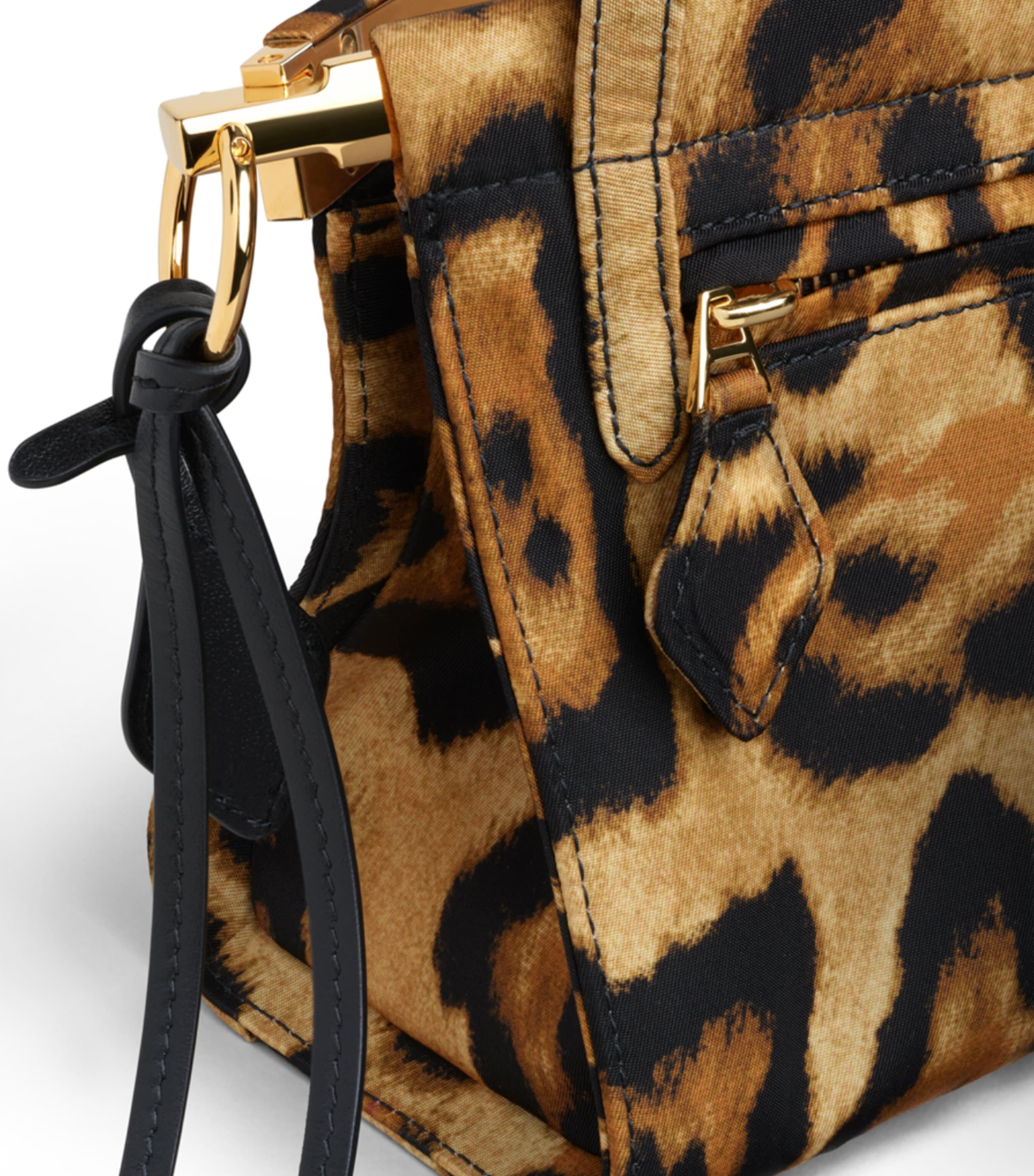 Alaïa Medium Twill Le Click East West Shoulder Bag Noir/caramel Image 3