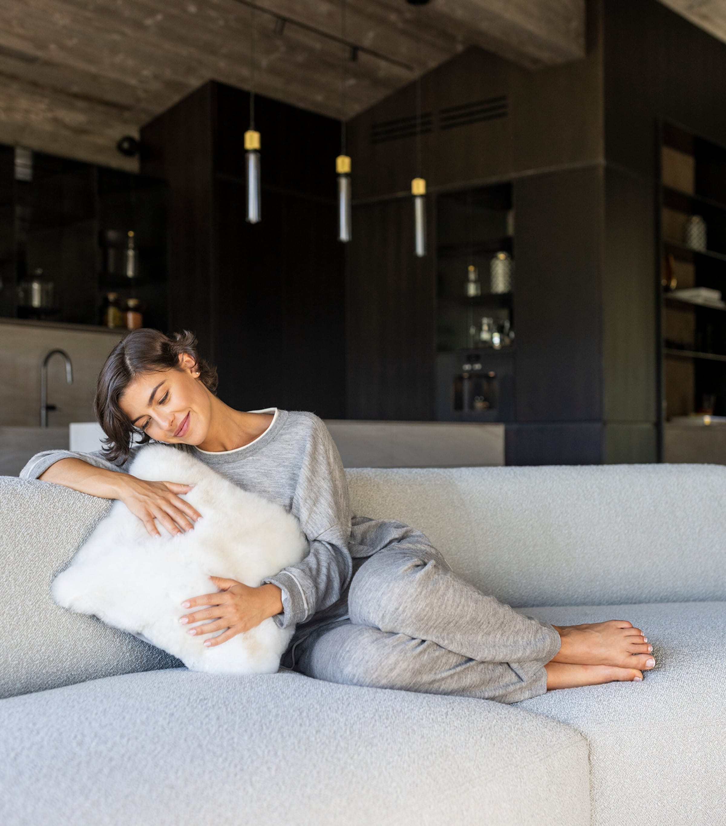 Weich Nube Cushion (40cm x 40cm) Offwhite Beige Image 4