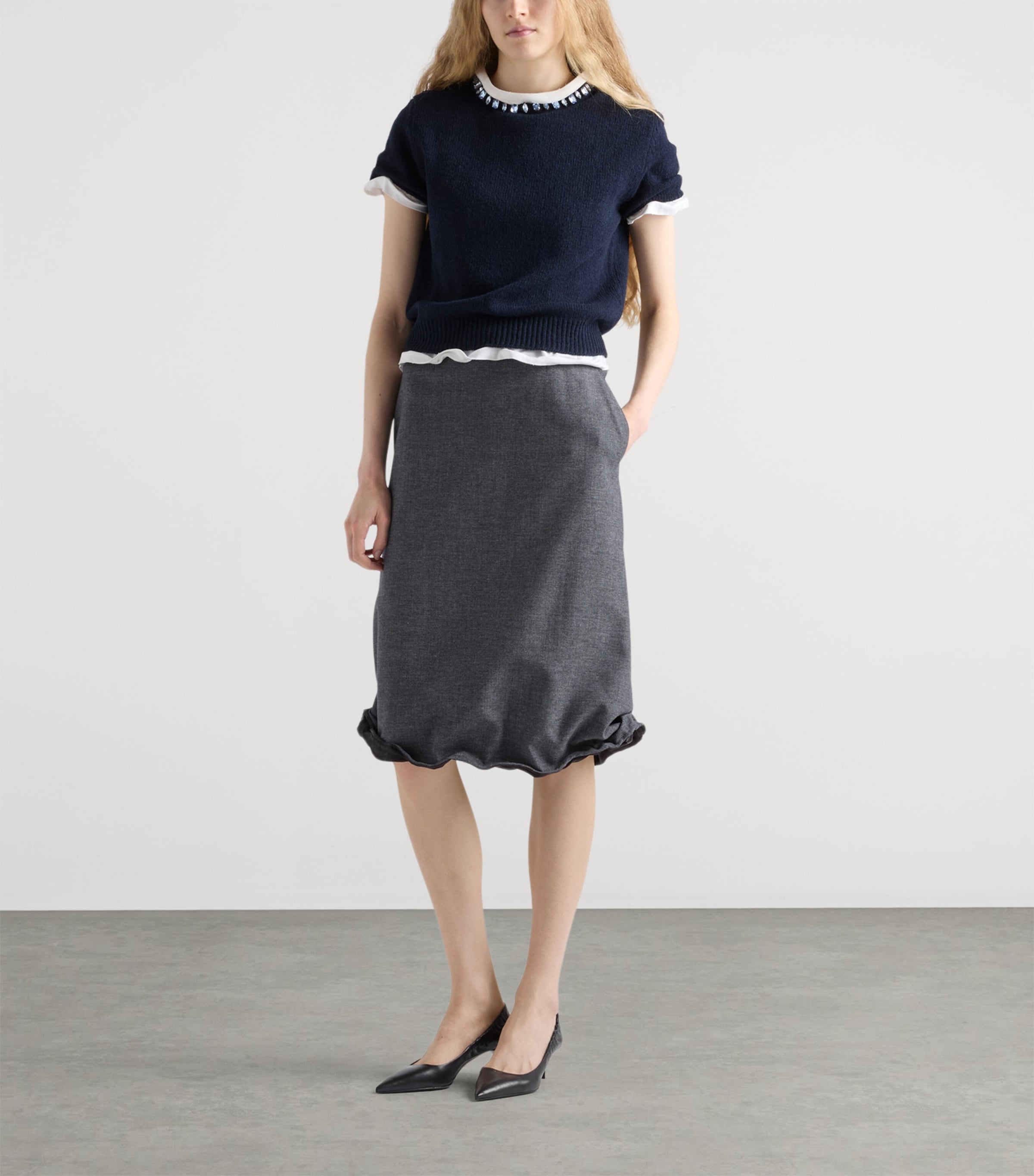 Wool-Cashmere Embellished Sweater F0008 Image 2