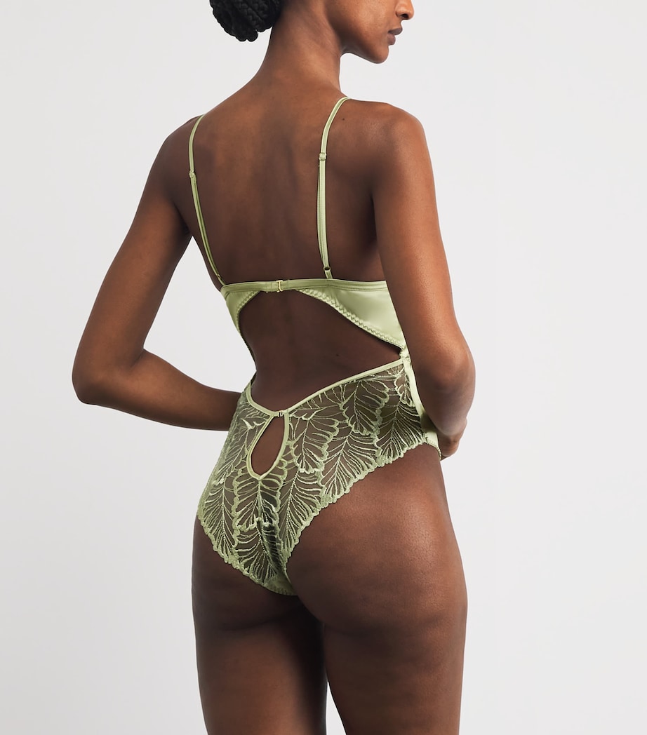 Lace-Trim Laurel Bodysuit PISTACHIO Image 3