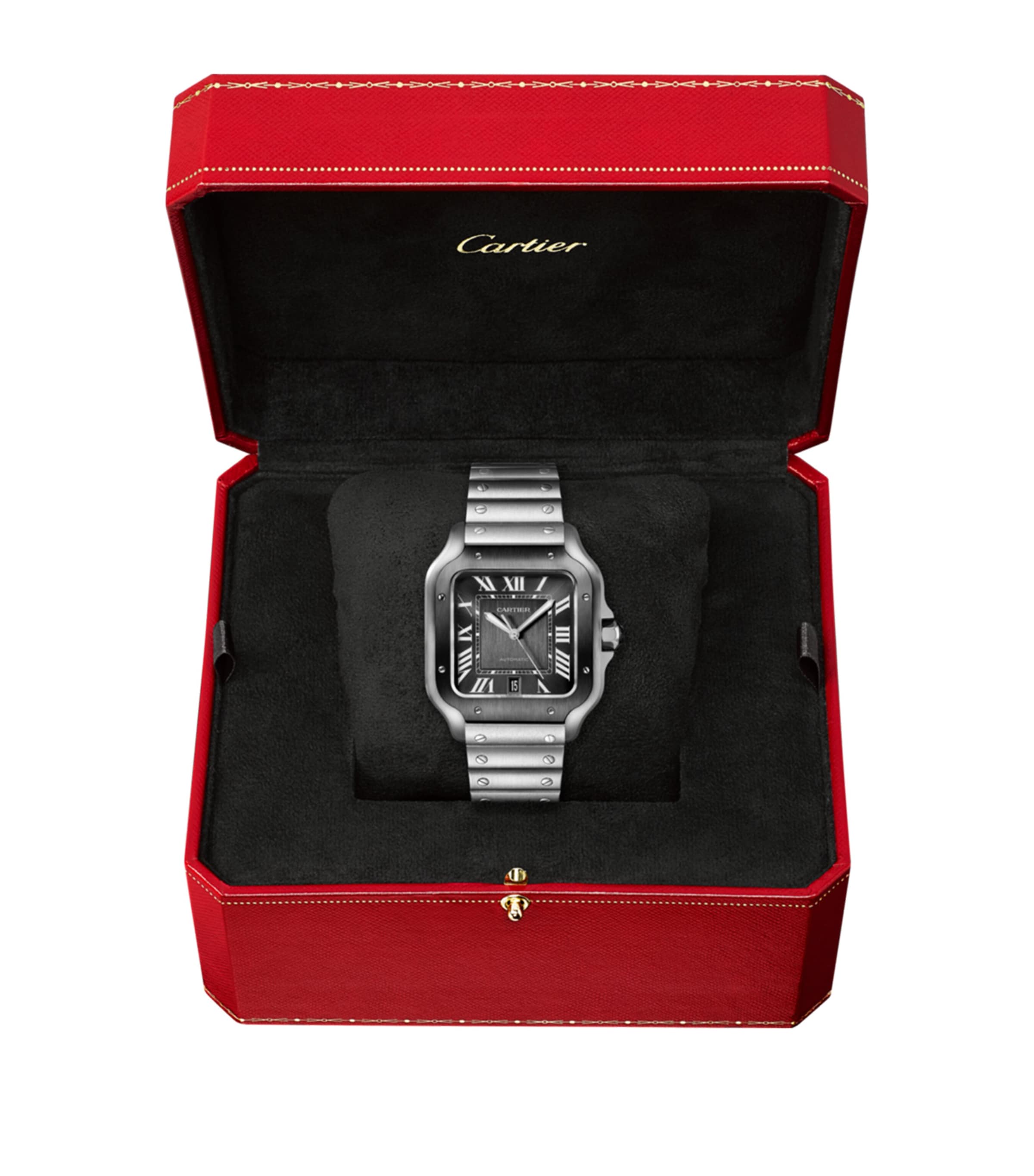Steel ADLC Santos de Cartier Watch 39.8mm GREY Image 8