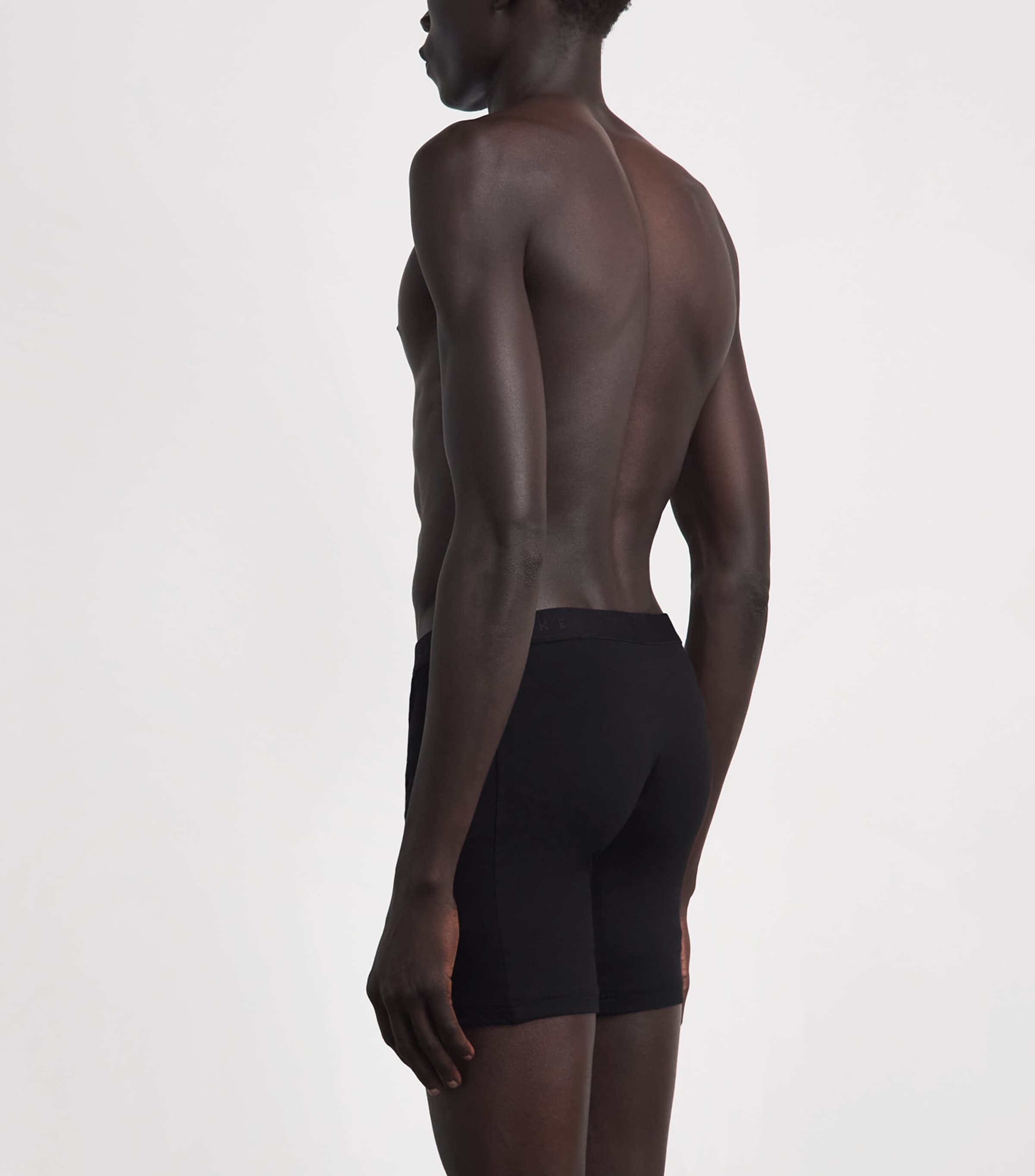 Falke Mens Stretch-Egyptian Cotton Boxer Briefs (Pack of 2) Black Image 3