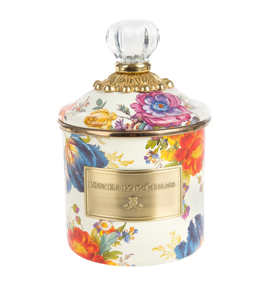MacKenzie-Childs Small Flower Market Canister White Image 1