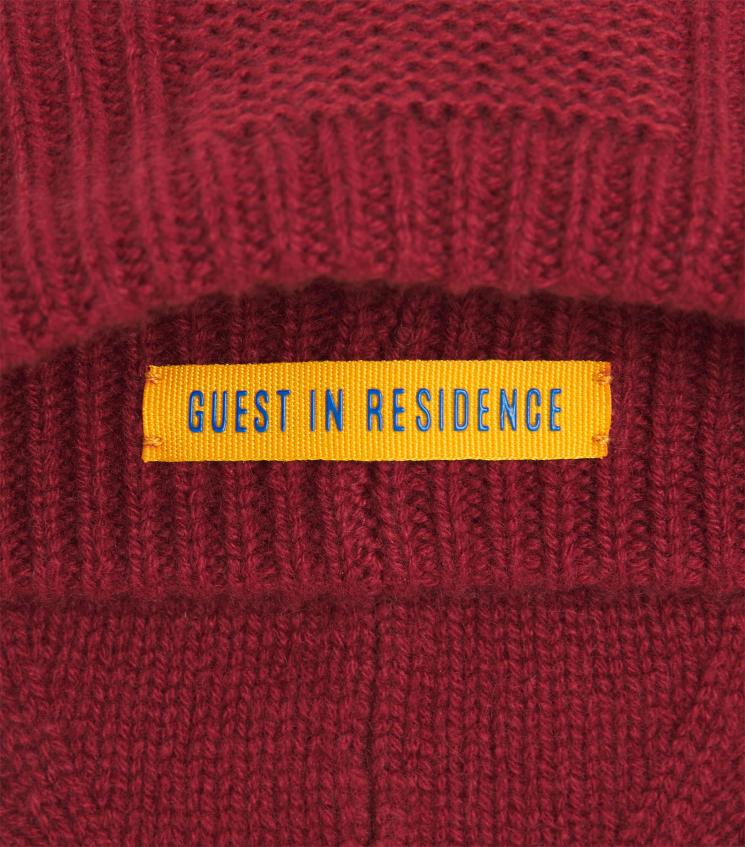 Guest In Residence Cashmere Ribbed Beanie Carmine Carm Image 3