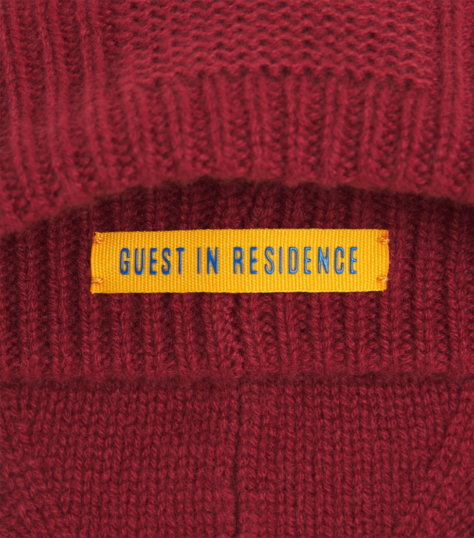 Guest In Residence Cashmere Ribbed Beanie Carmine Carm Image 3