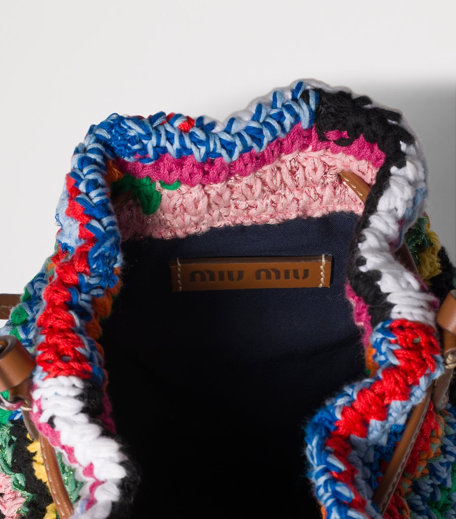 Miu Miu Leather-Crochet Top-Handle Bag Image 4
