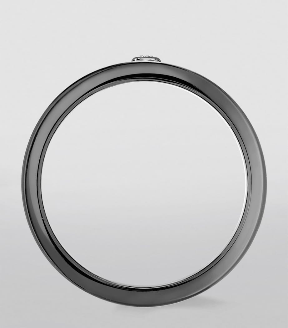 Titanium and Diamond Move Titanium Ring TITANIUM BLACK Image 2