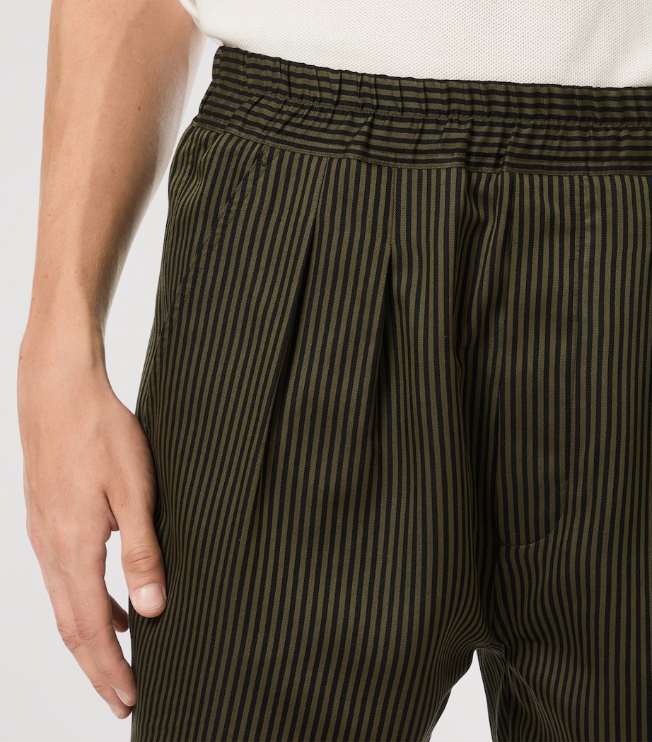 Cotton-Silk Stripe Tailored Trousers NNM Image 5