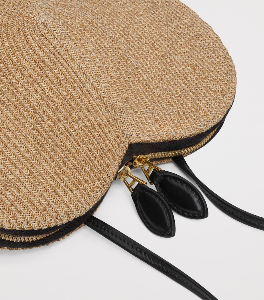 Alaïa Straw Le Coeur Shoulder Bag Naturel Image 4