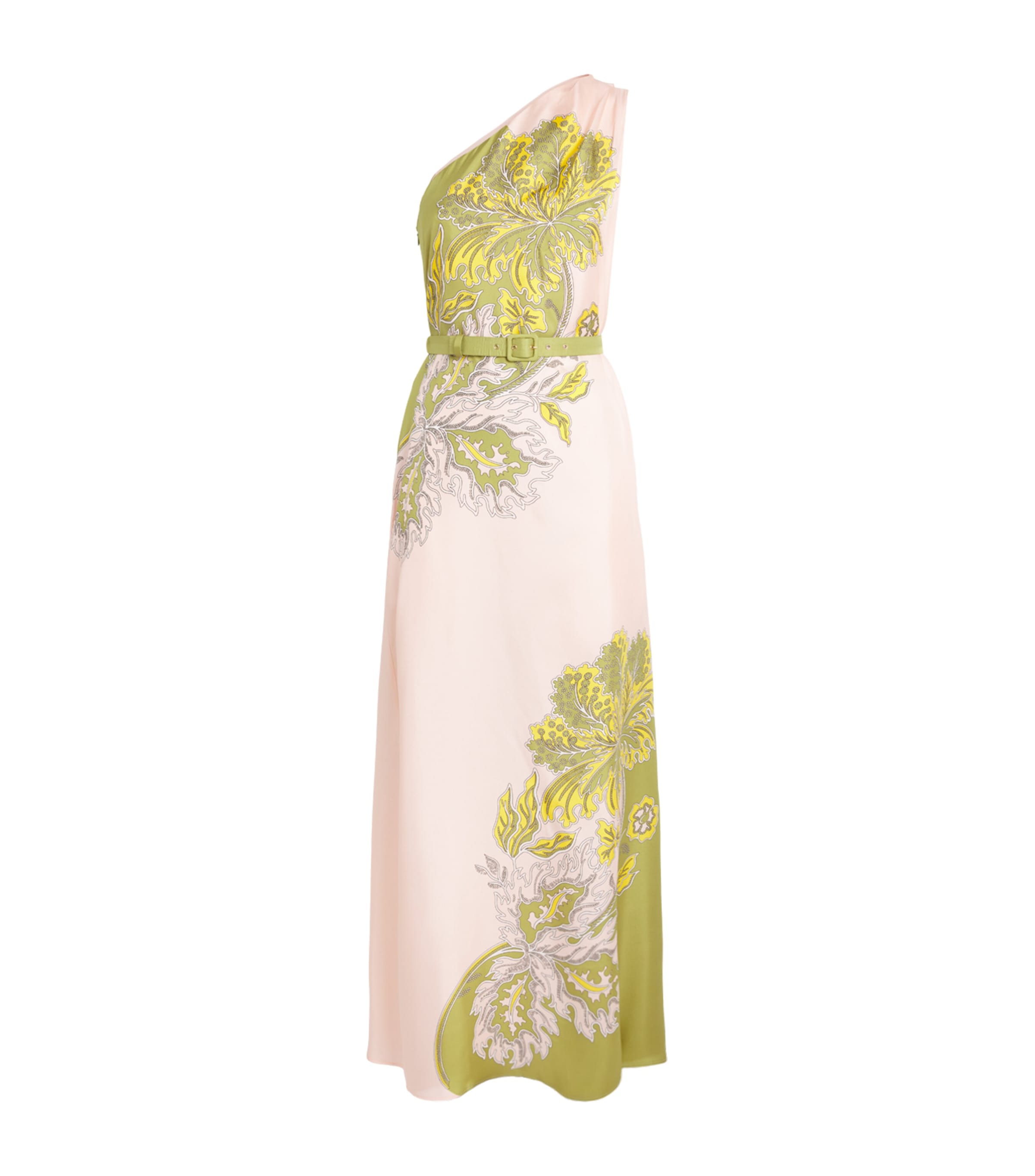 La Doublej Womens Silk One-Shoulder Maxi Dress Swathe Placée Image 1