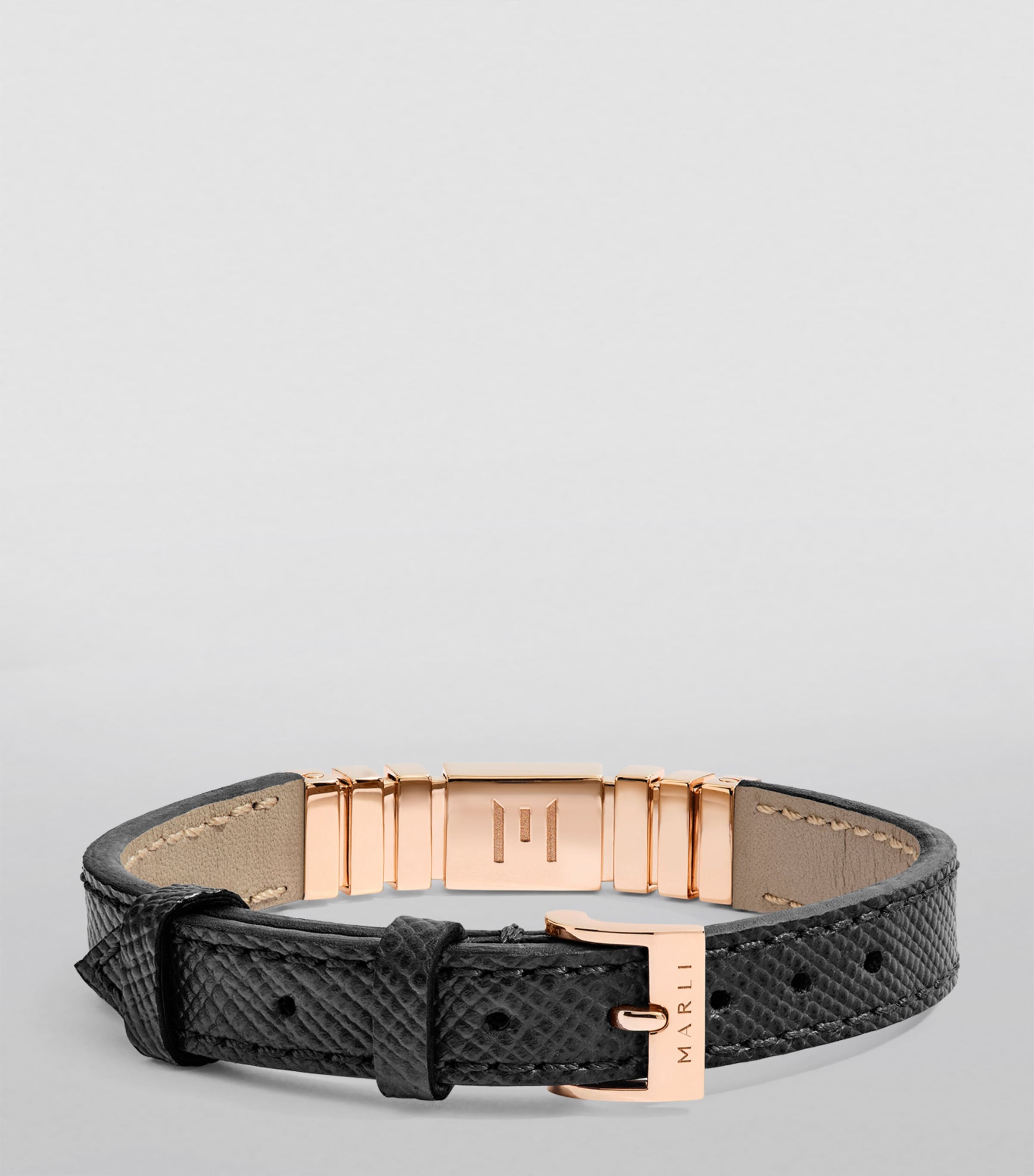 Rose Gold and Saffiano Leather UNII Bracelet ROSE GOLD Image 2