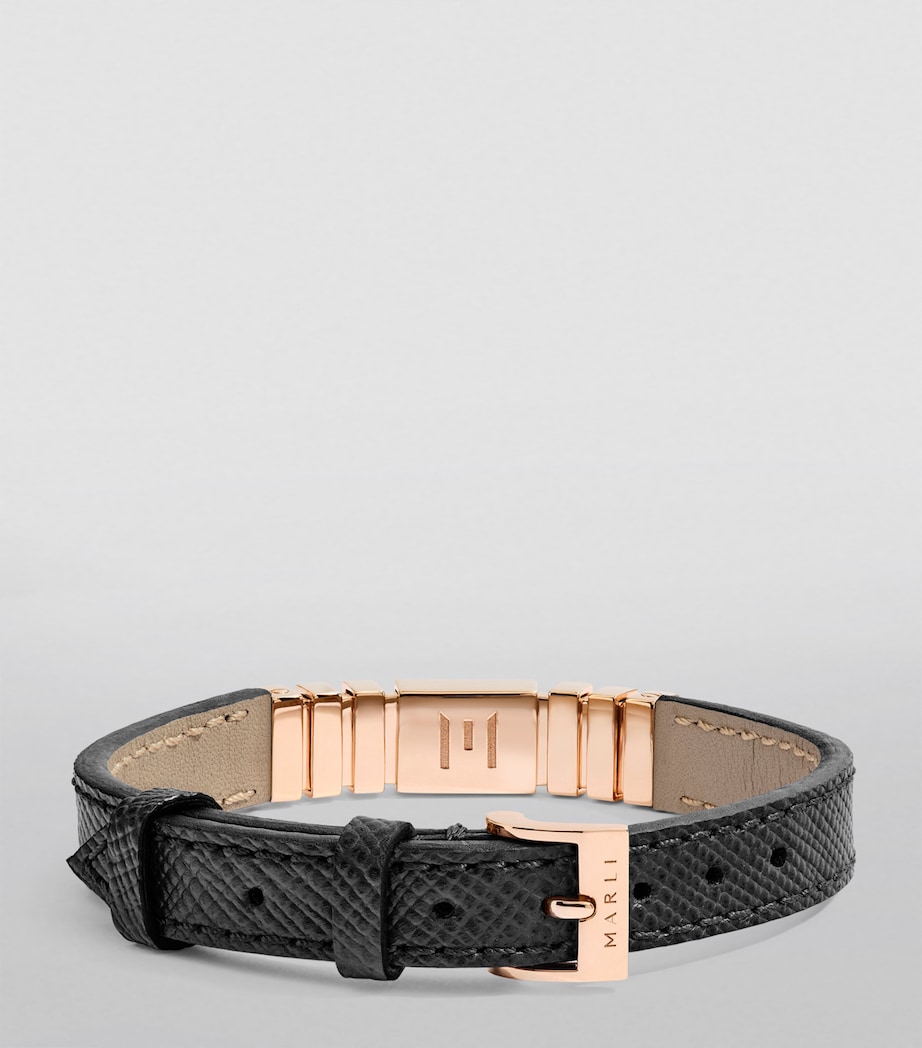 Rose Gold and Saffiano Leather UNII Bracelet ROSE GOLD Image 2