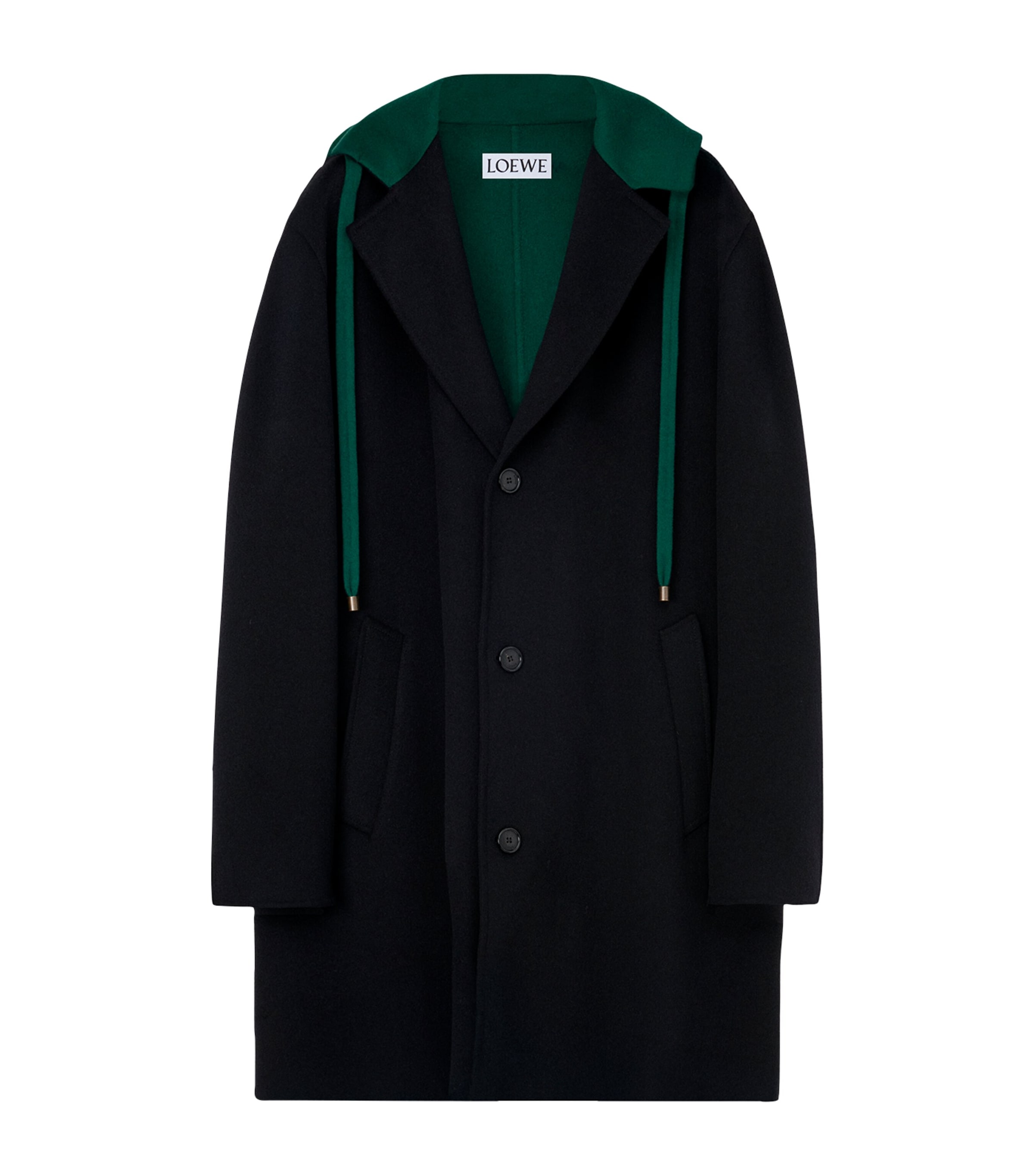 Wool-Cashmere Duffle Coat BLACK/GREEN Image 1