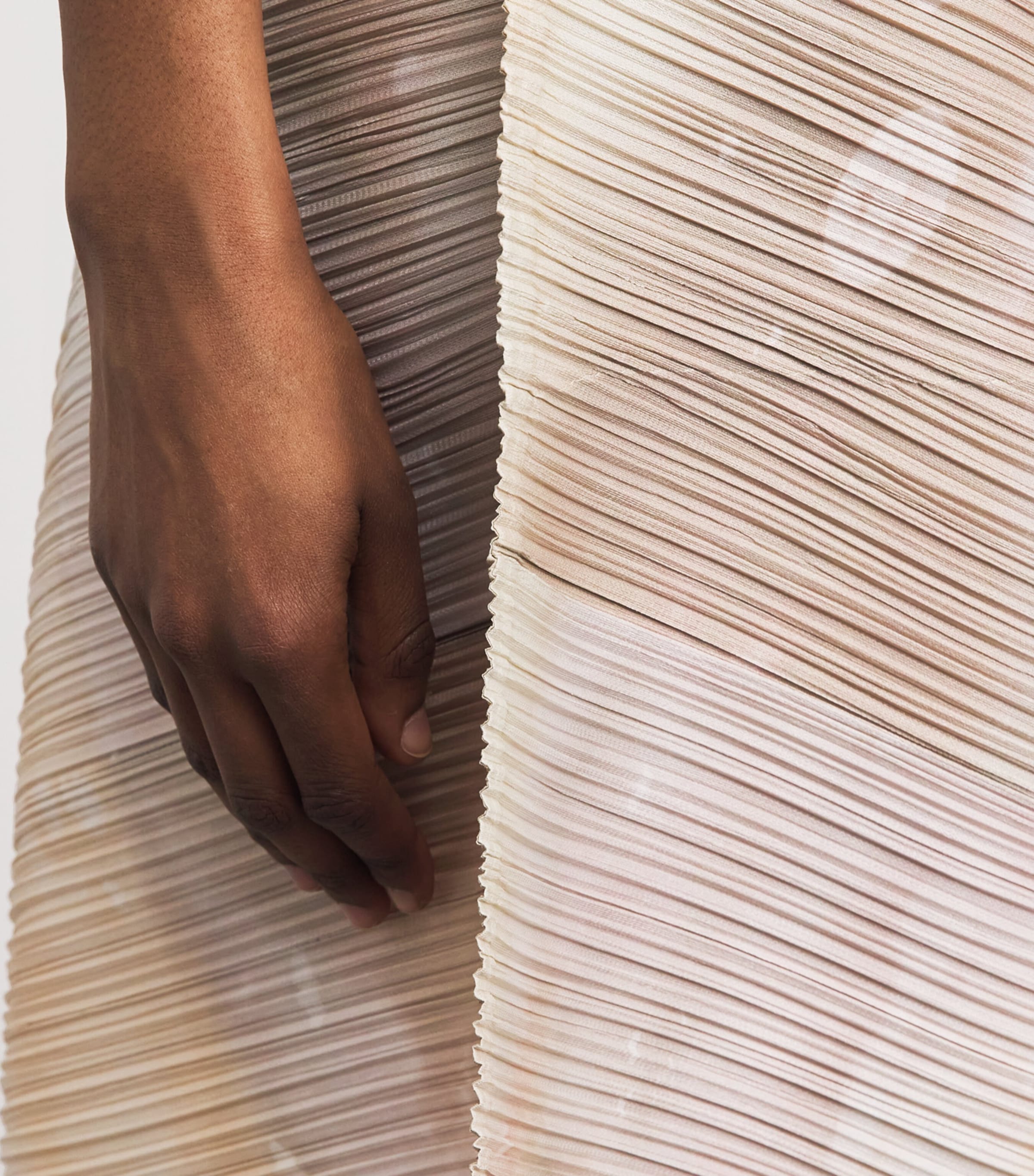 Pleats Please Issey Miyake Womens Sea Bubble Midi Skirt Greige Image 3