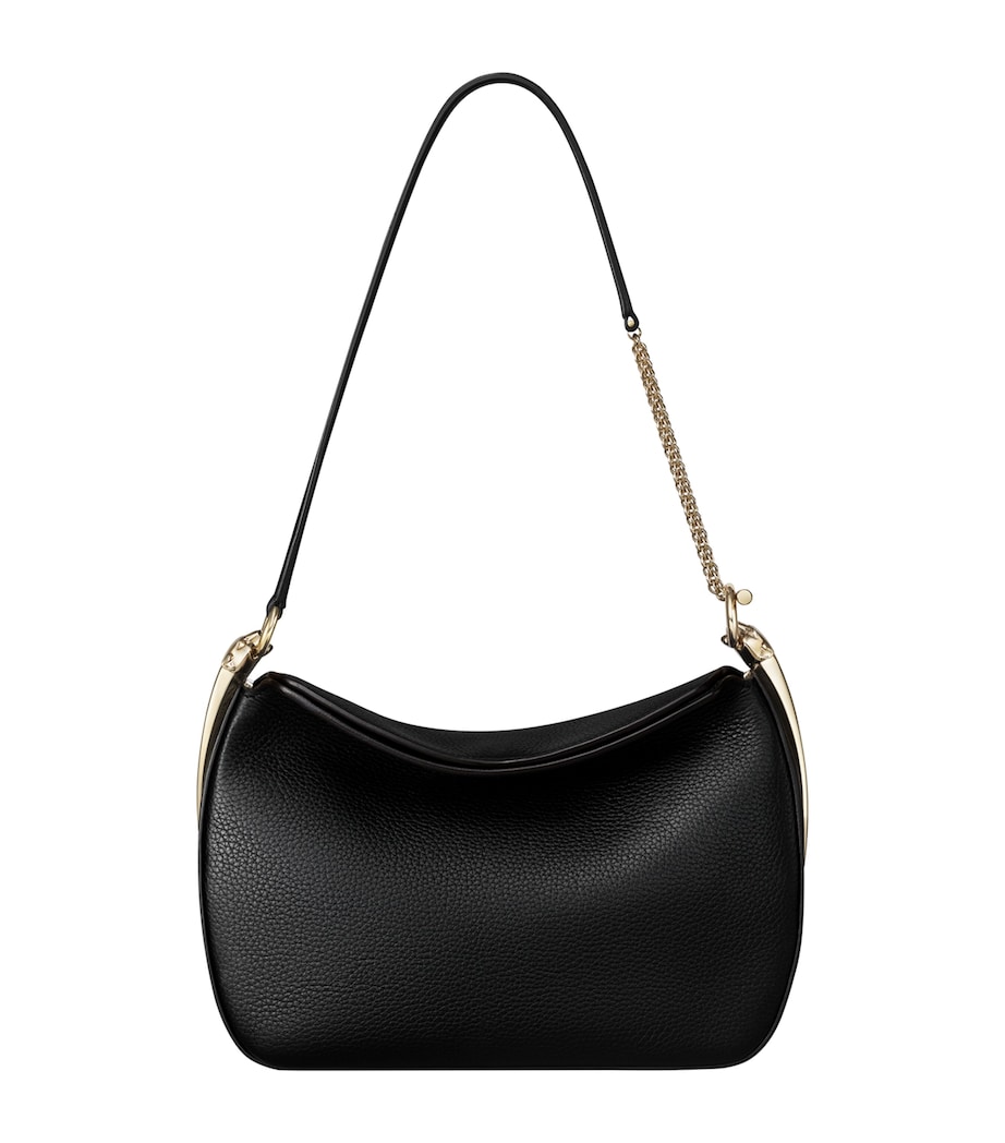 Mini Leather Panthère Hobo Shoulder Bag BLACK Image 1