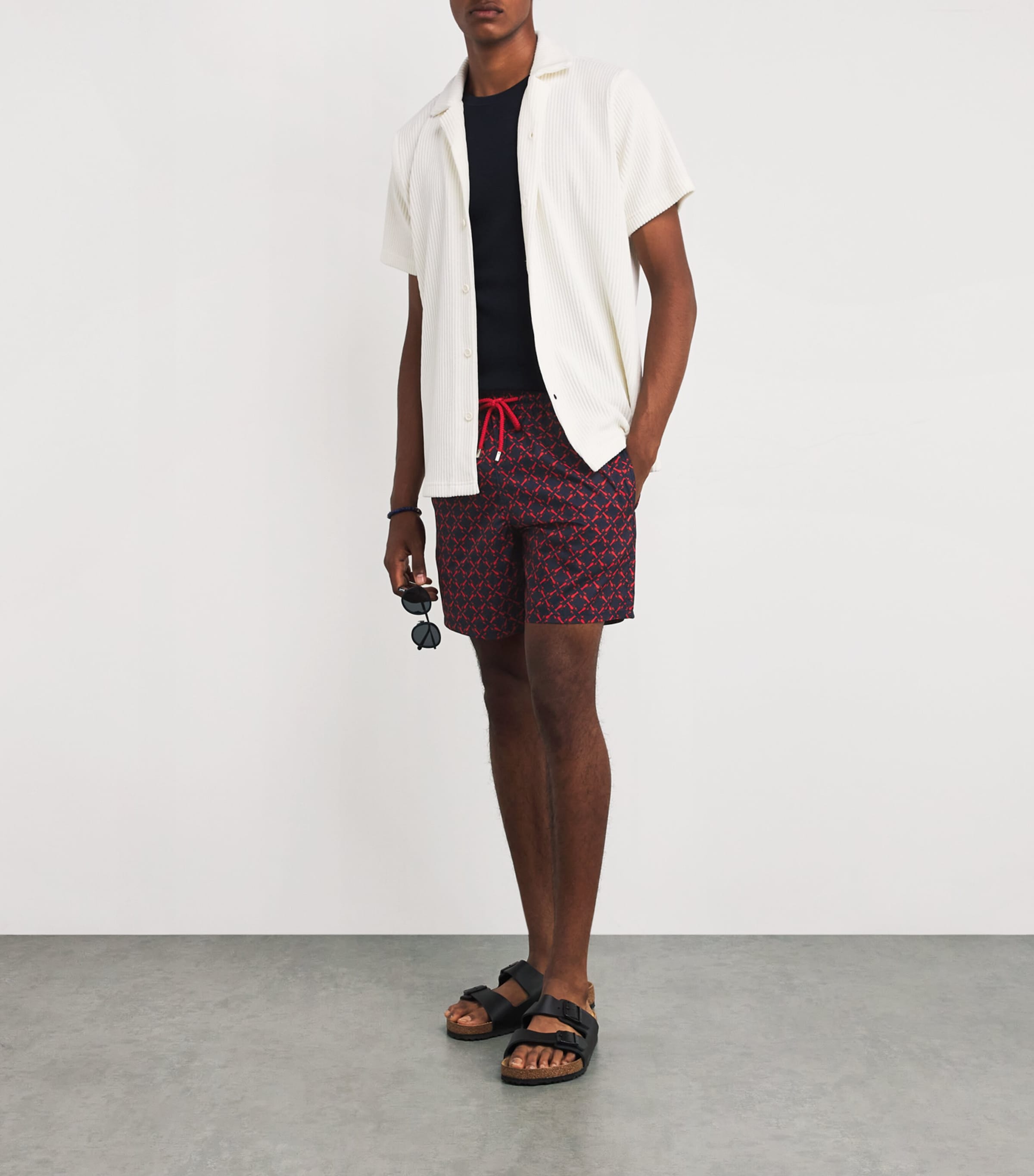 Lobster Print Mahina Swim Shorts 390-BLEU MARINE Image 2