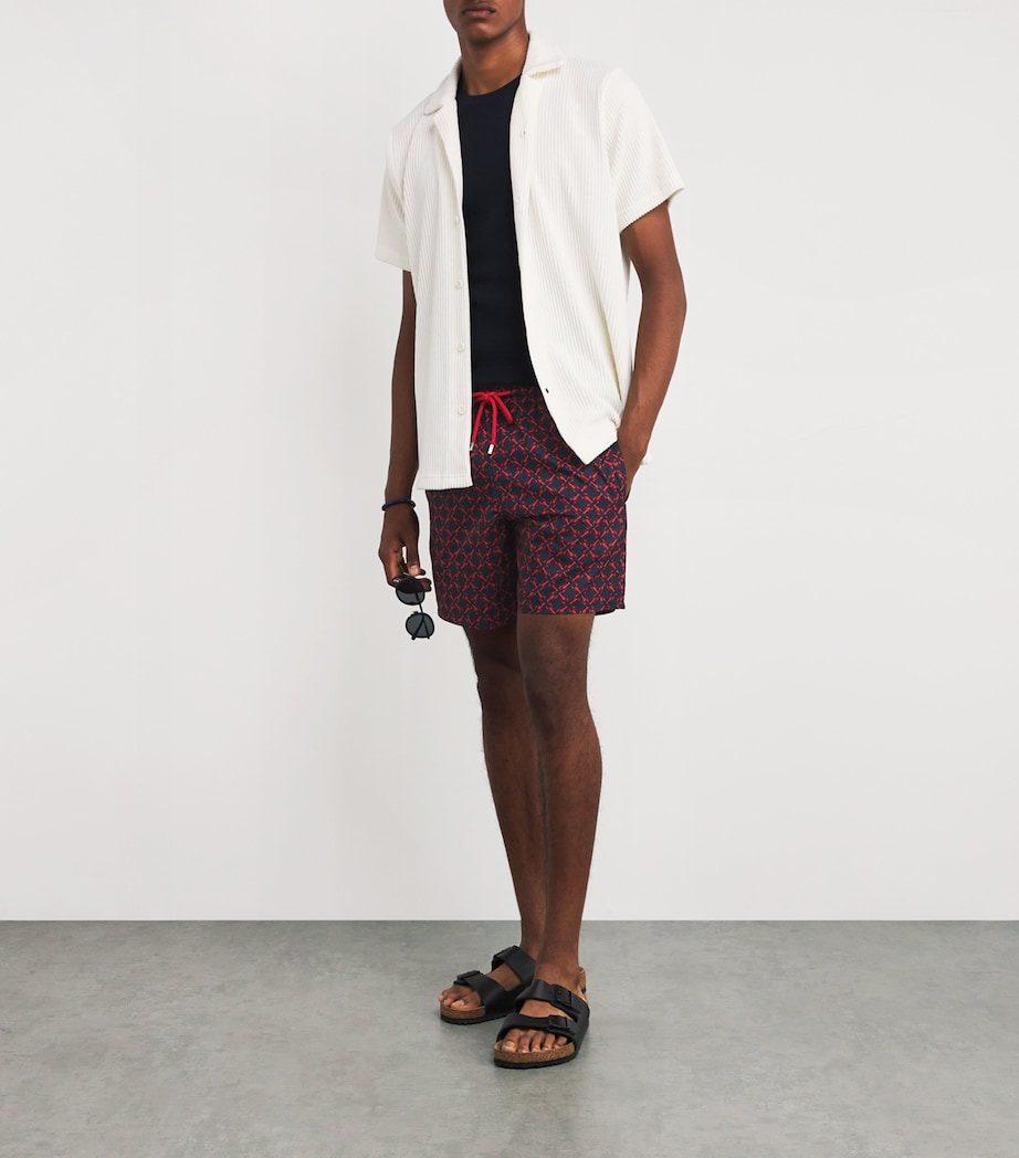 Lobster Print Mahina Swim Shorts 390-BLEU MARINE Image 2