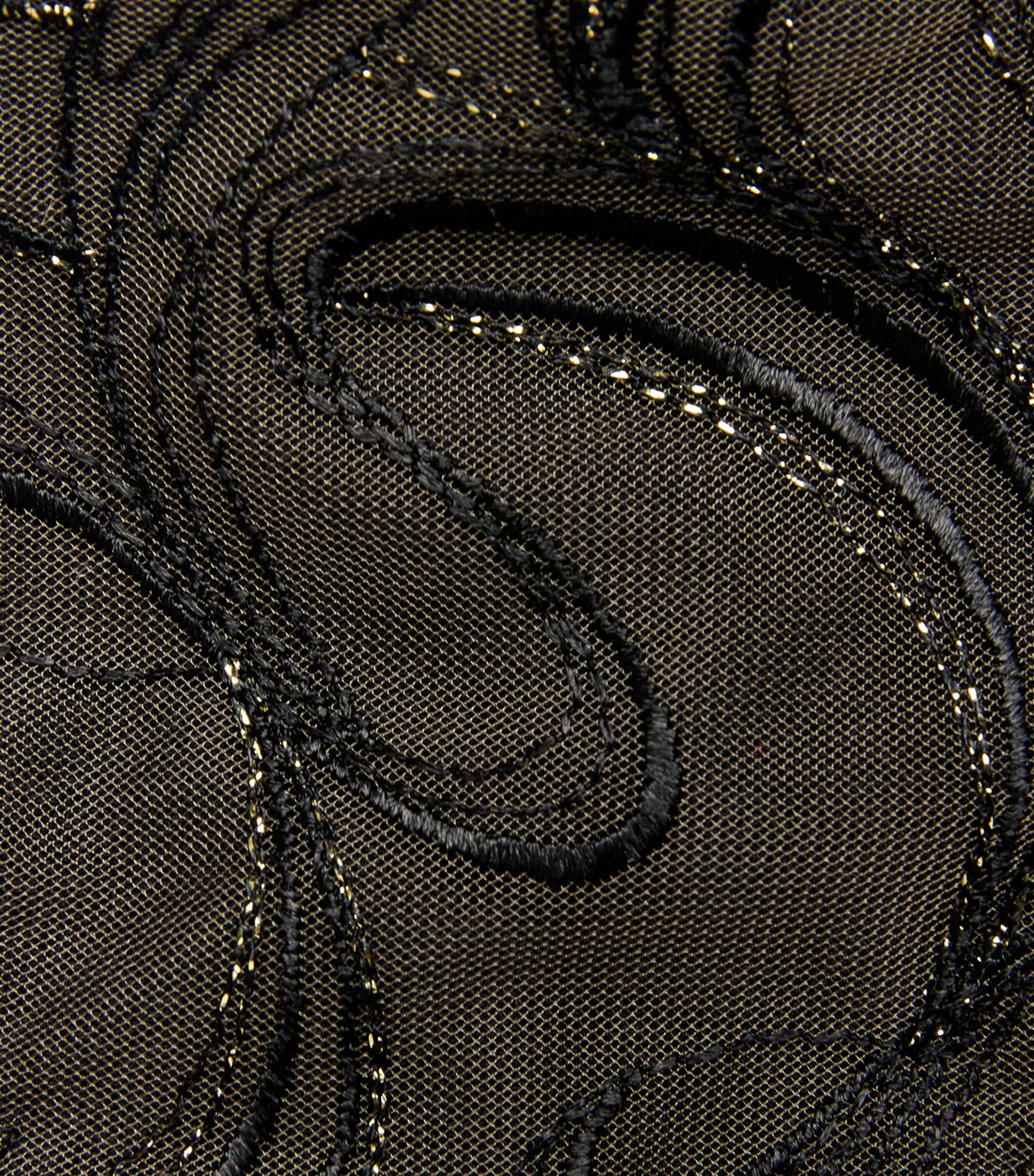 Bordelle Womens Embroidered Pearl Thong Black Image 4