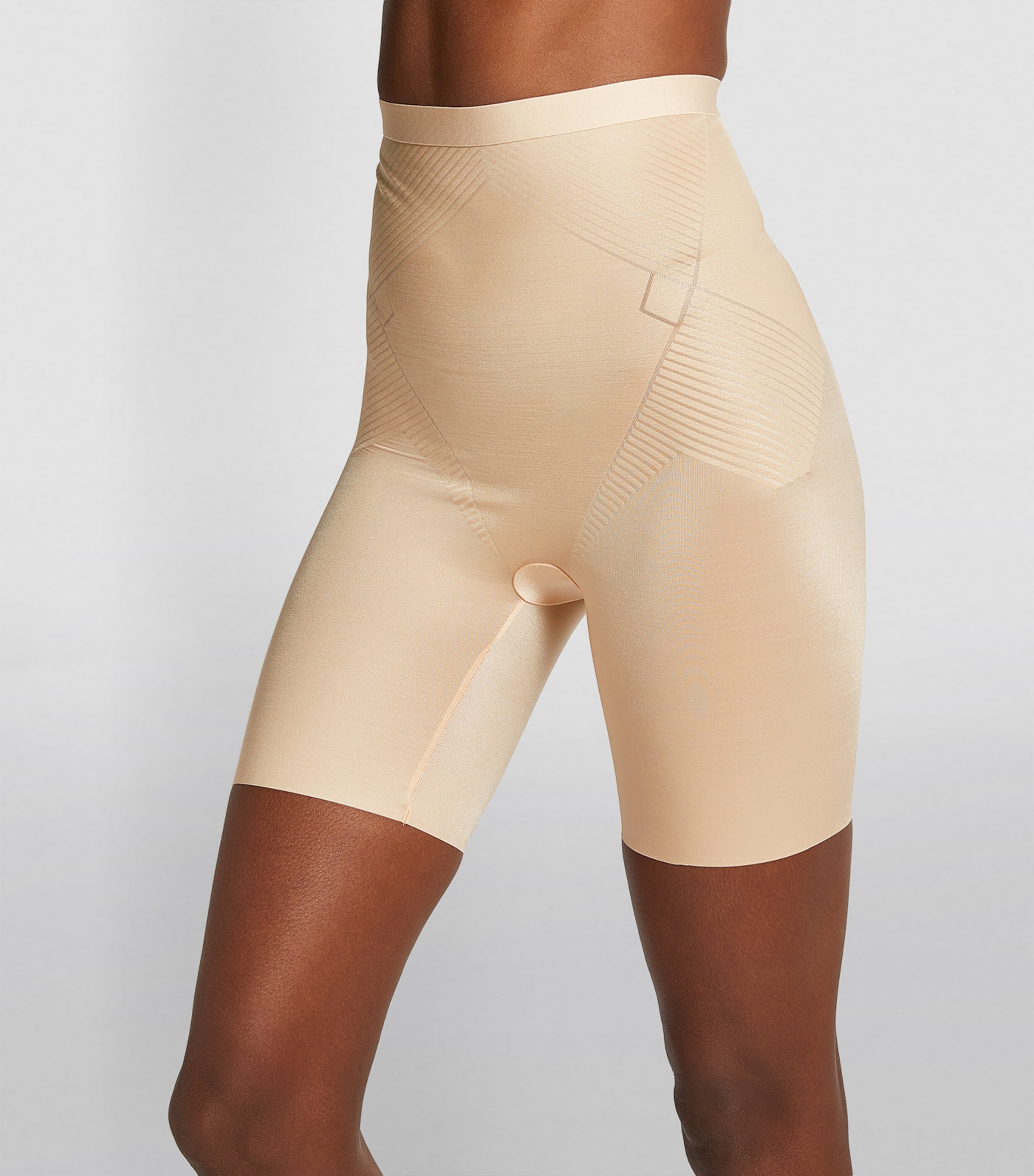 SPANXshape Invisible High-Waist Mid-Thigh Shorts - Medium Control CHAMPAGNE BEIGE Image 2