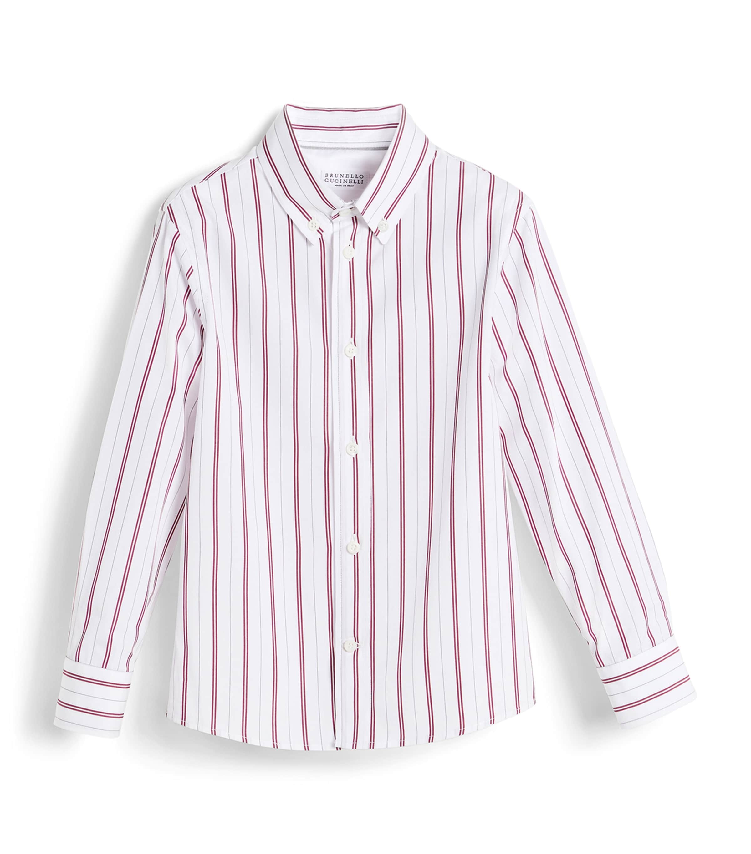 Brunello Cucinelli Kids Cotton Stripe Shirt (4-6 Years) Image 1