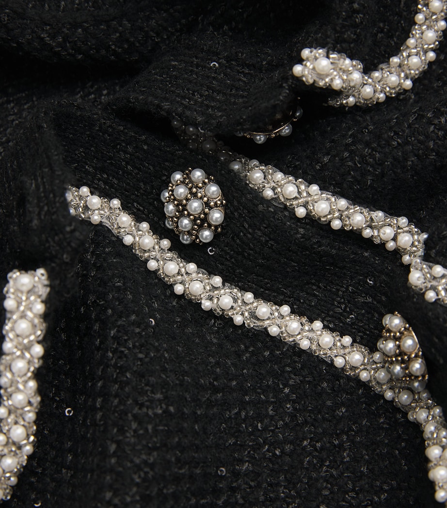 Tweed Noella Cardigan A001 BLACK Image 5