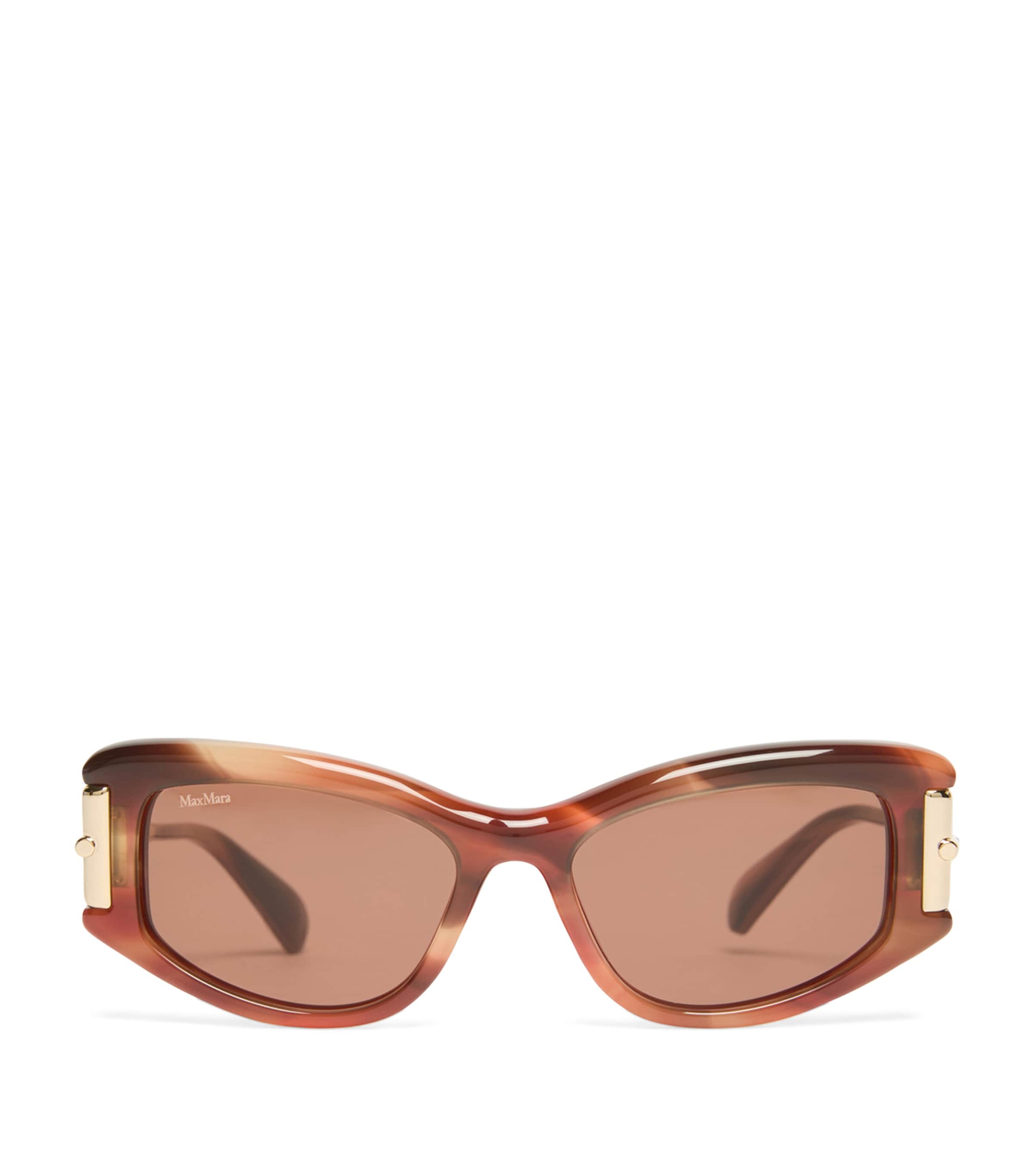 Max Mara Acetate Cat-Eye Sunglasses Rust Image 1