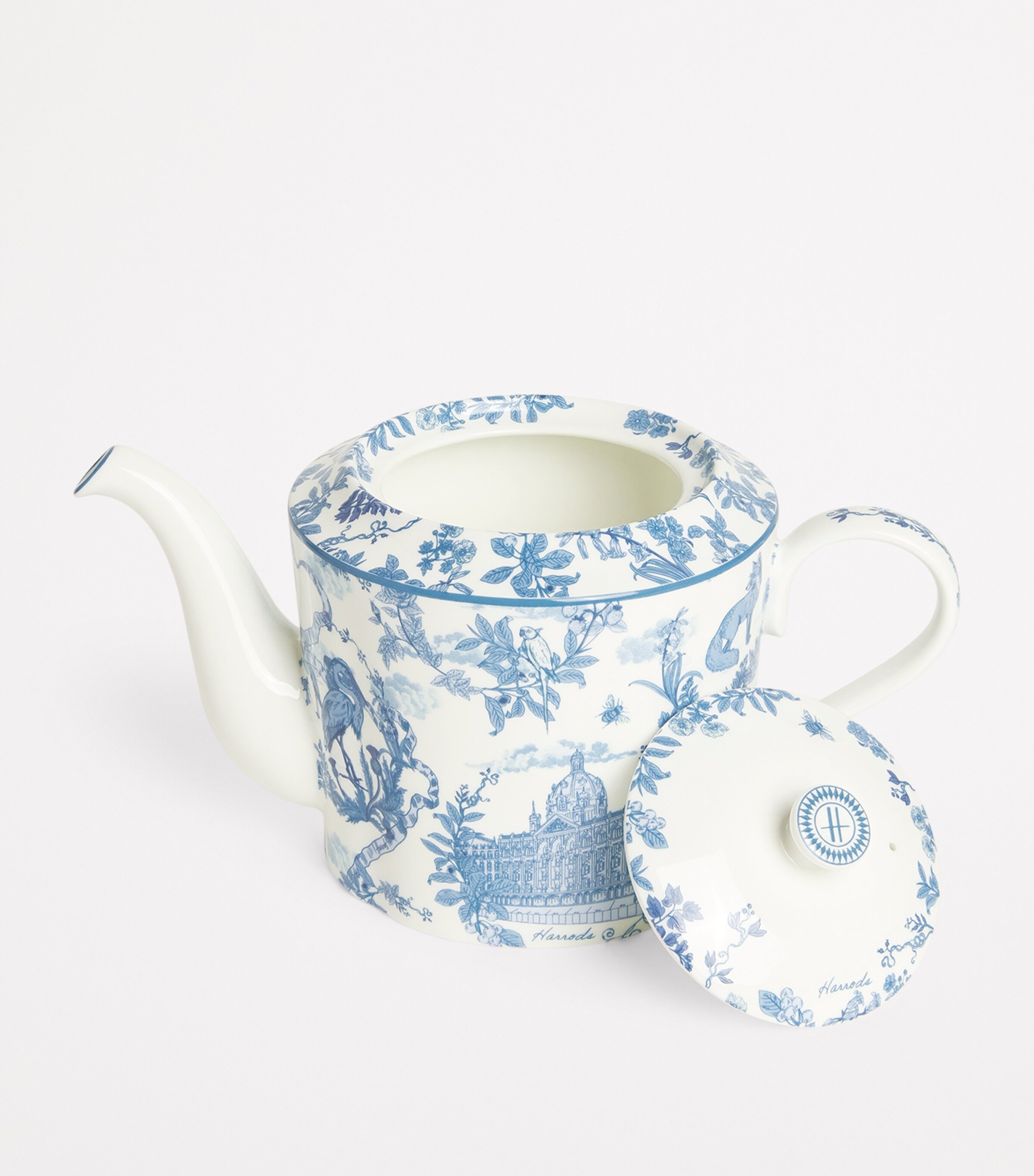 Bone China Toile Teapot (16cm) BLUE Image 3