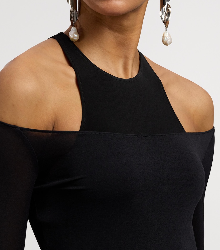 Ralph Lauren Collection Womens Mulberry Silk Layered Maxine Top Black Image 7