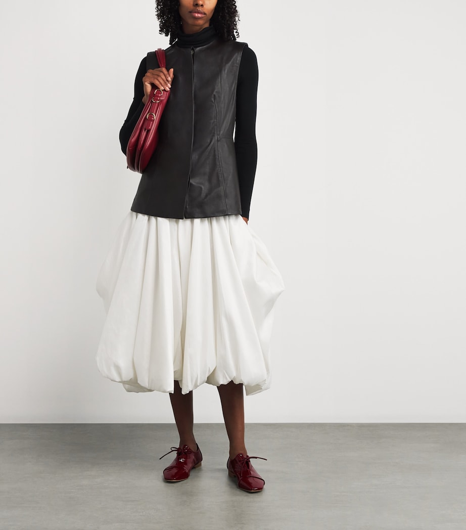 Patent Leather Jean Lace-Up Flats ROSEWOOD Image 6