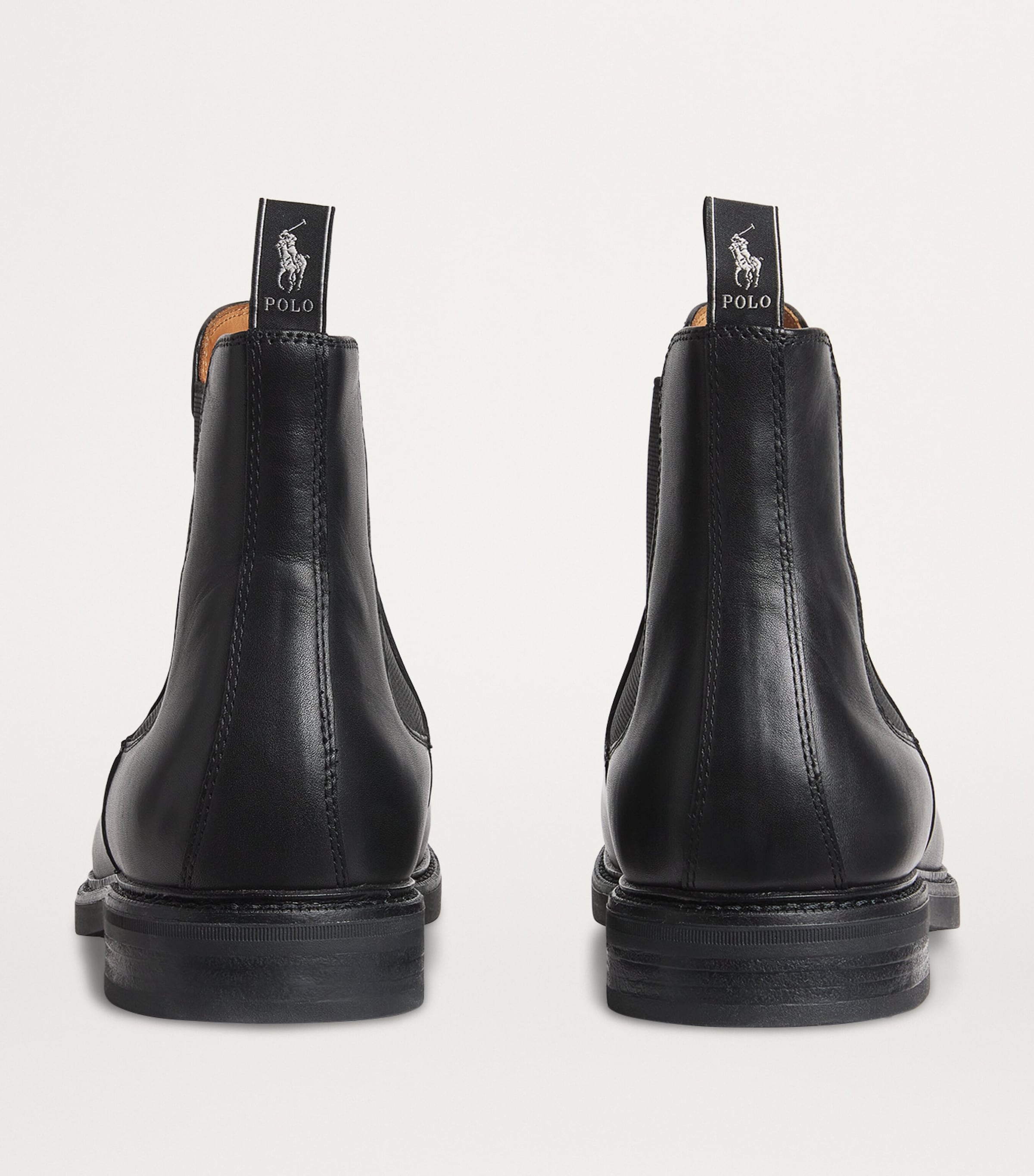 Polo Ralph Lauren Leather Asher Chelsea Boots Black Image 3