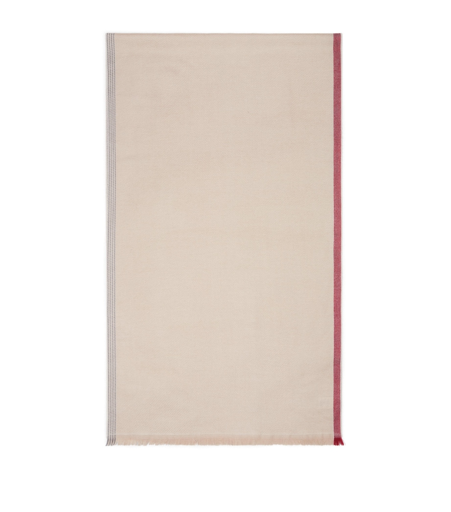 Wool-Cashmere Diagonal Scarf CJ007 Image 1