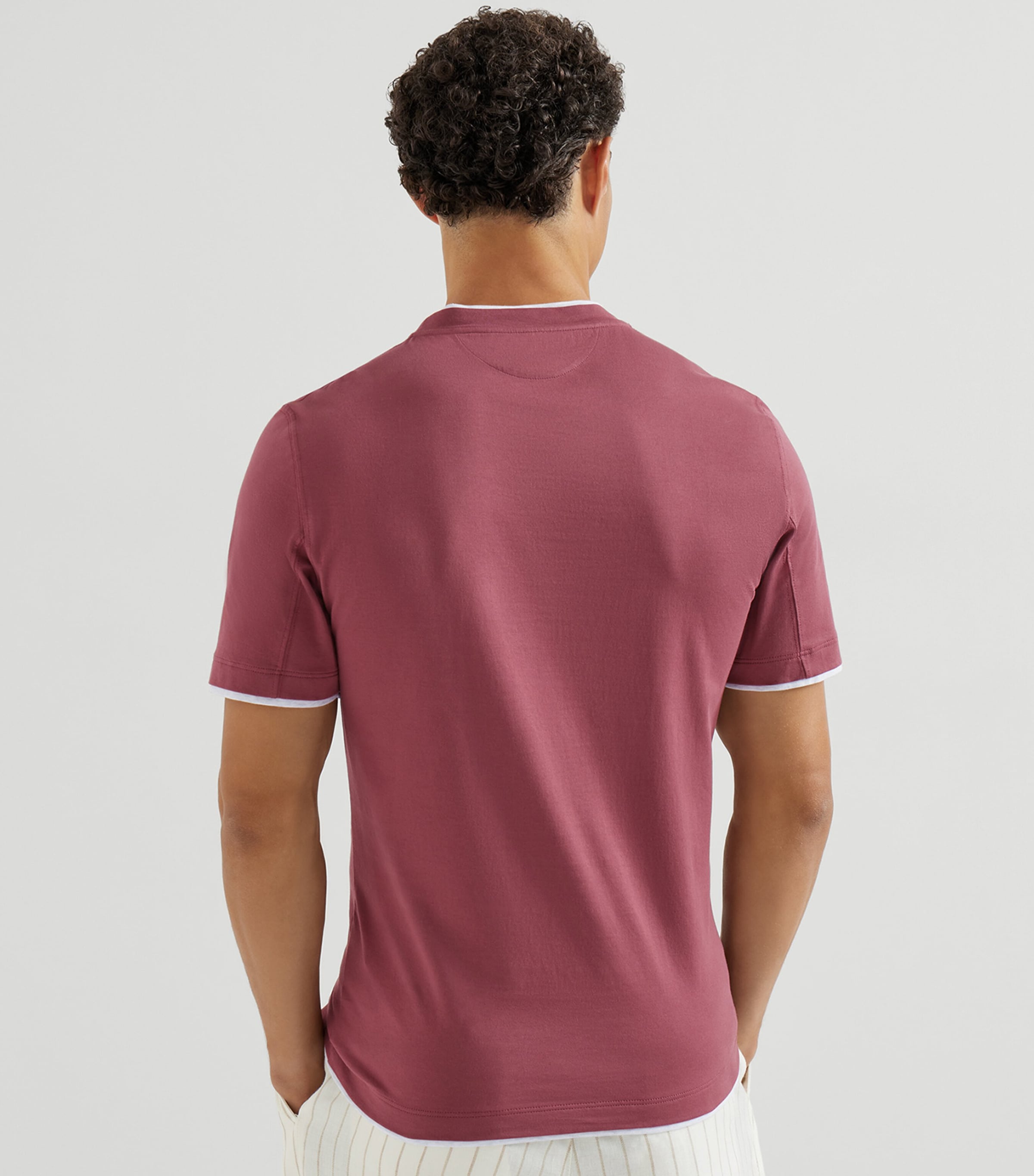 Cotton Faux-Layered T-Shirt CMJ53 Image 5