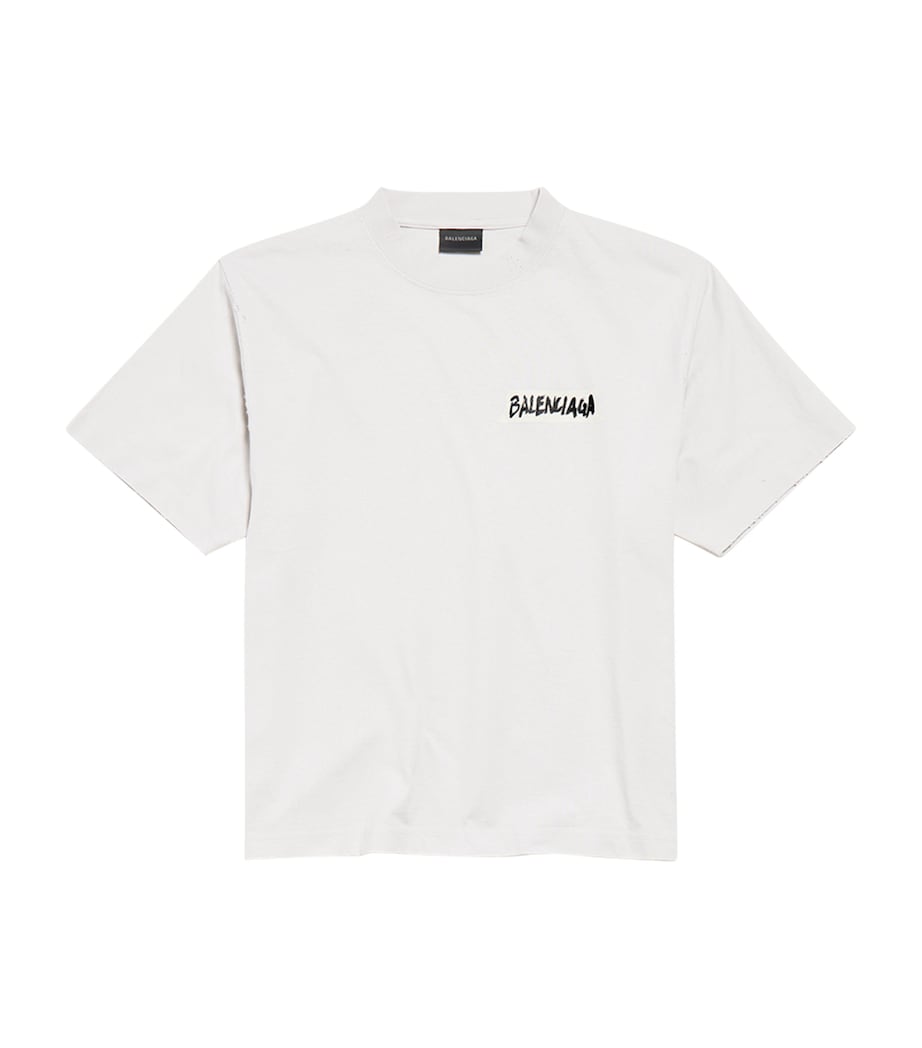 Balenciaga Womens Cotton Masking Tape T-Shirt Image 1