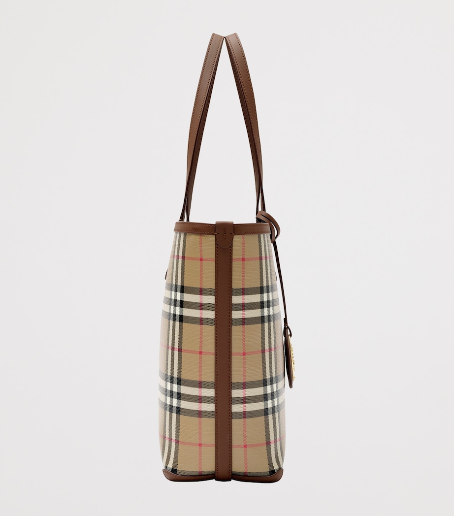Burberry Small Check Tote Bag Archive Beige Image 4