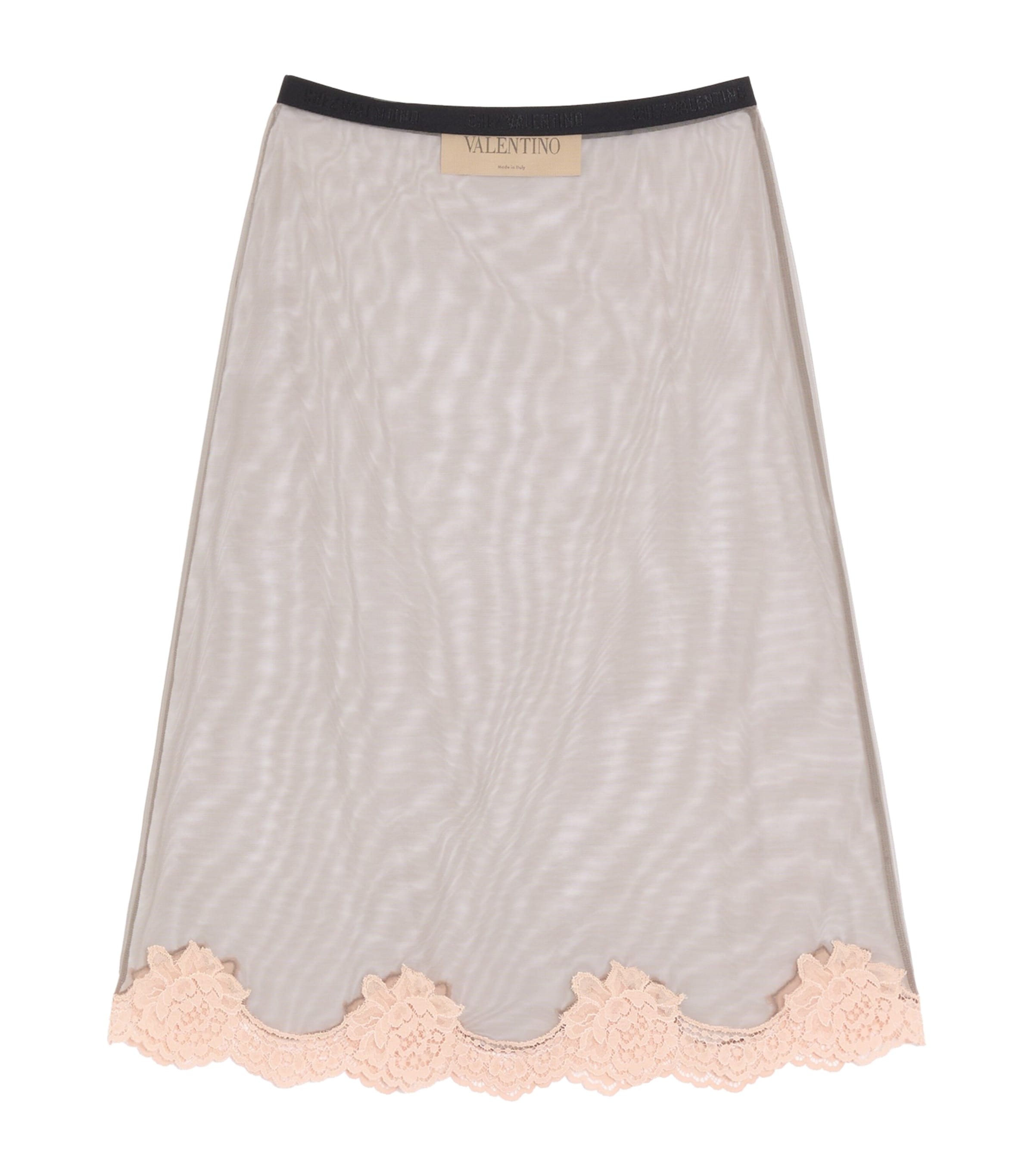 Valentino Womens Jersey Sheer Midi Skirt Image 1