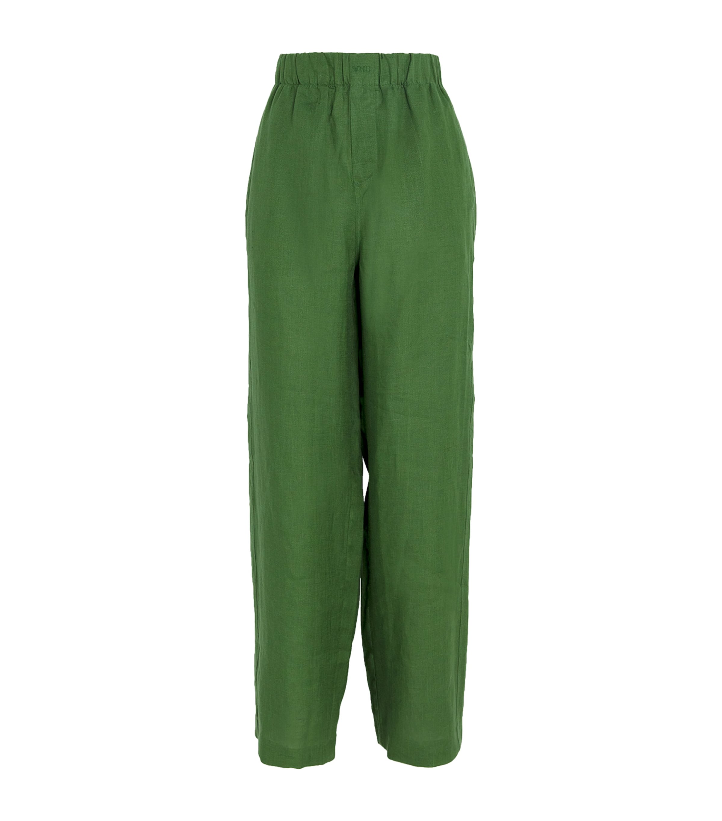 Shop With Nothing Underneath Linen The Palazzo Trousers In Green