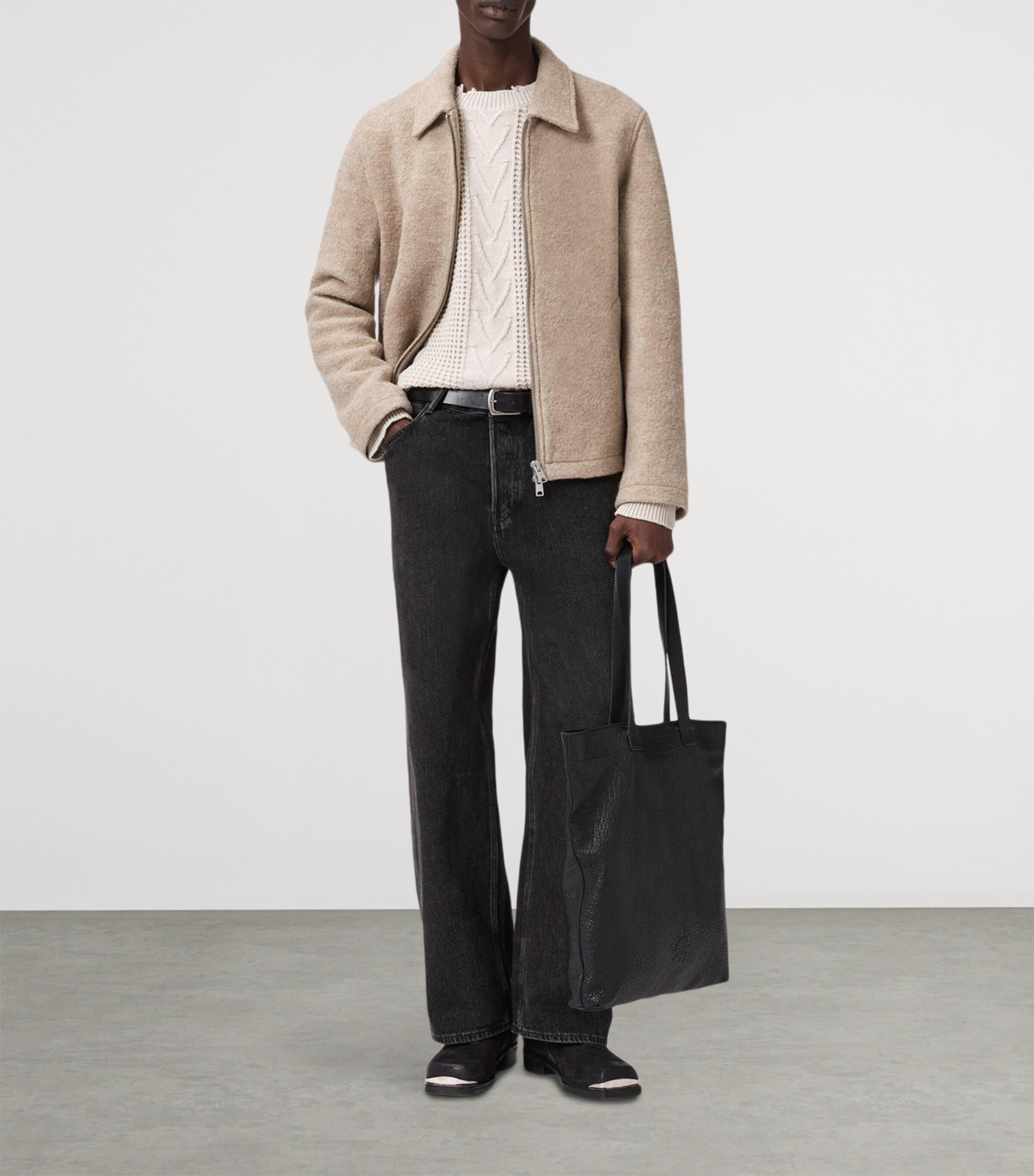 Wool-Organic Cotton Tenter Sweater ECRU WHITE Image 7