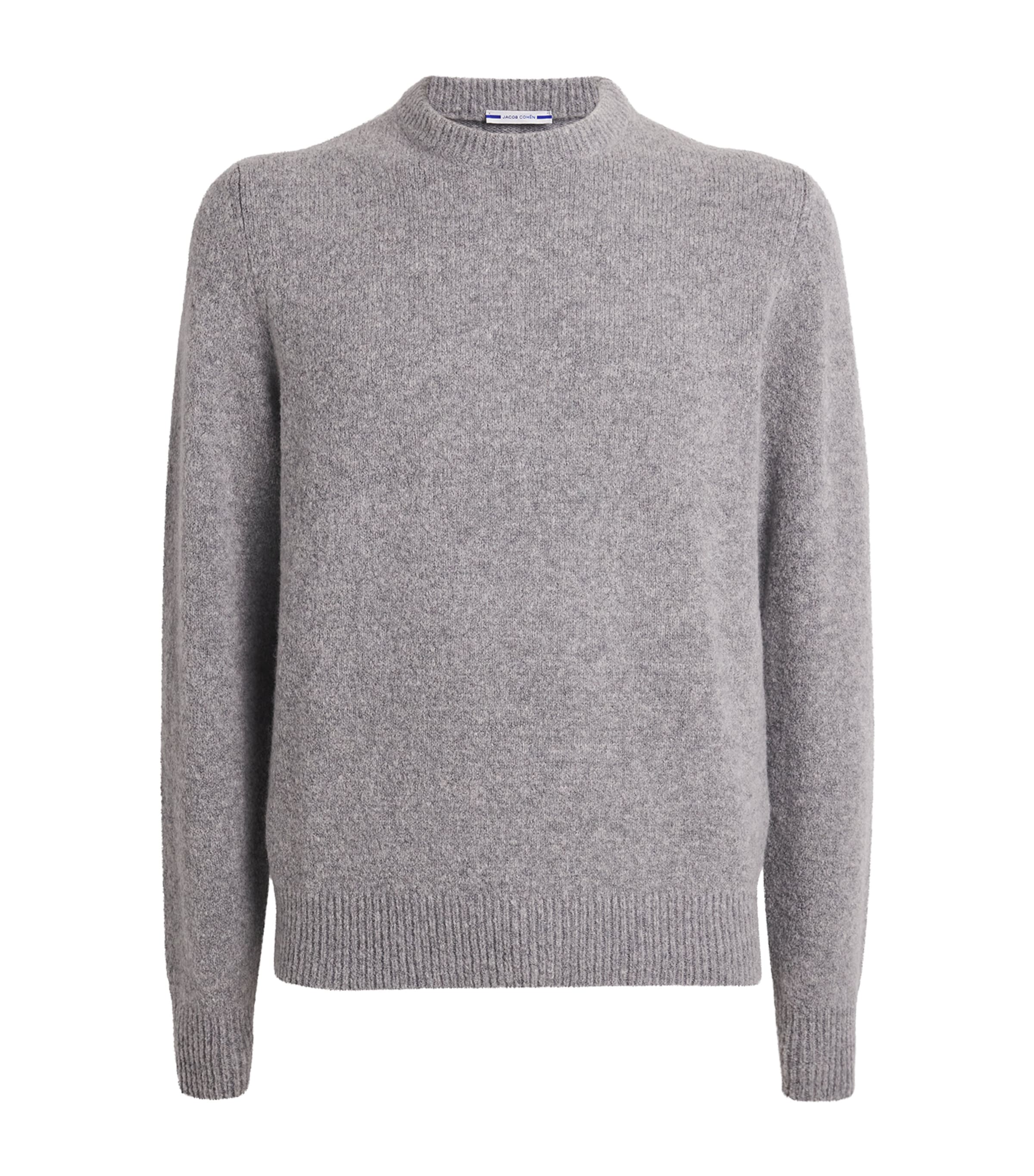 Shop Jacob Cohen Virgin Wool-blend Melange Sweater In Grey