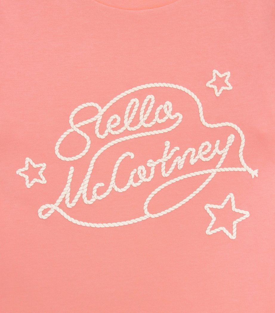 Stella McCartney Kids Cotton Lasso T-Shirt (3-14 Years) Rosa Antico Image 2