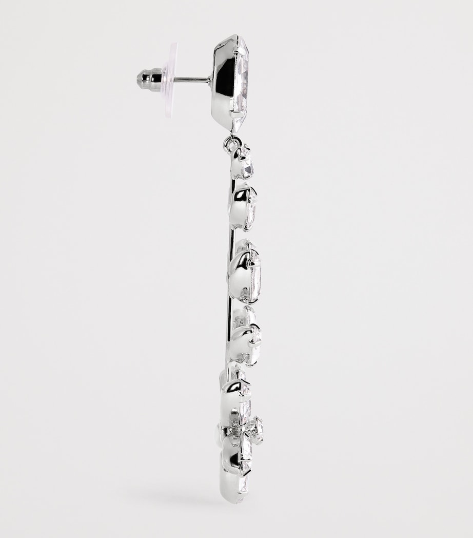Rhodium-Plated Crystal Vianca Earrings CRYSTAL Image 4