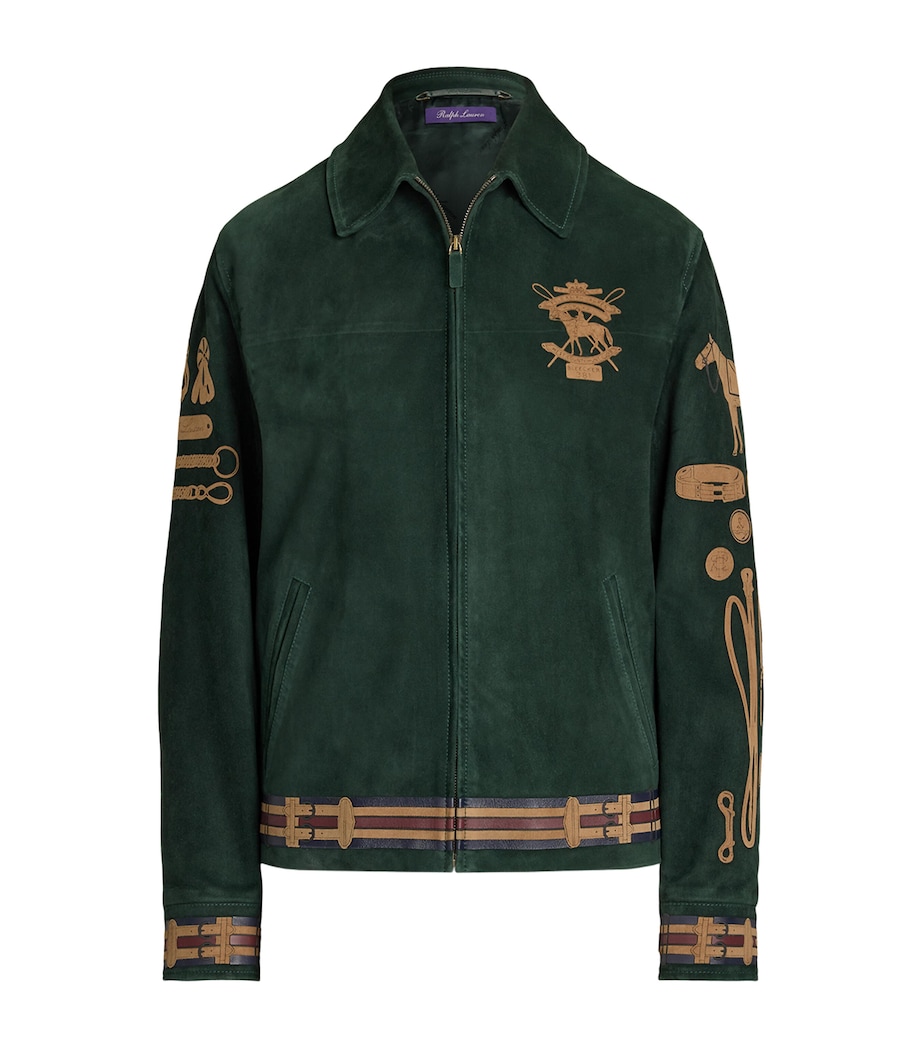 Lamb Suede Work Jacket DARK RACING GREEN Image 1