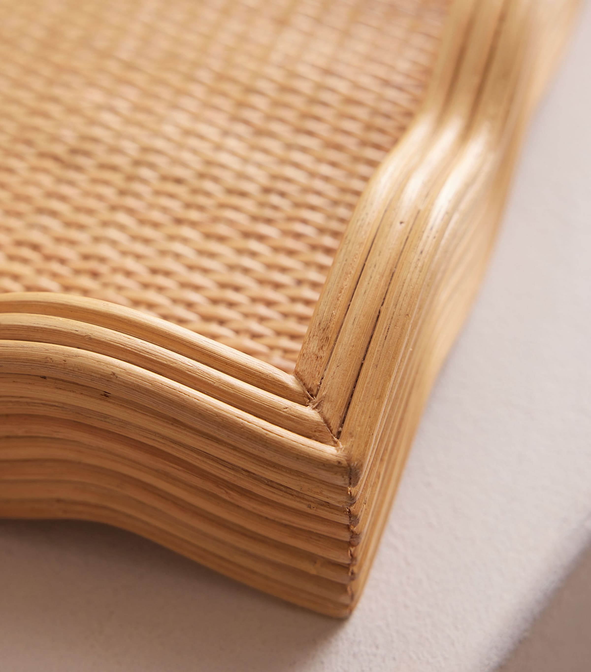 Soho Home Large Rattan Pangbourne Tray (59cm x 40cm) Neutral Image 2