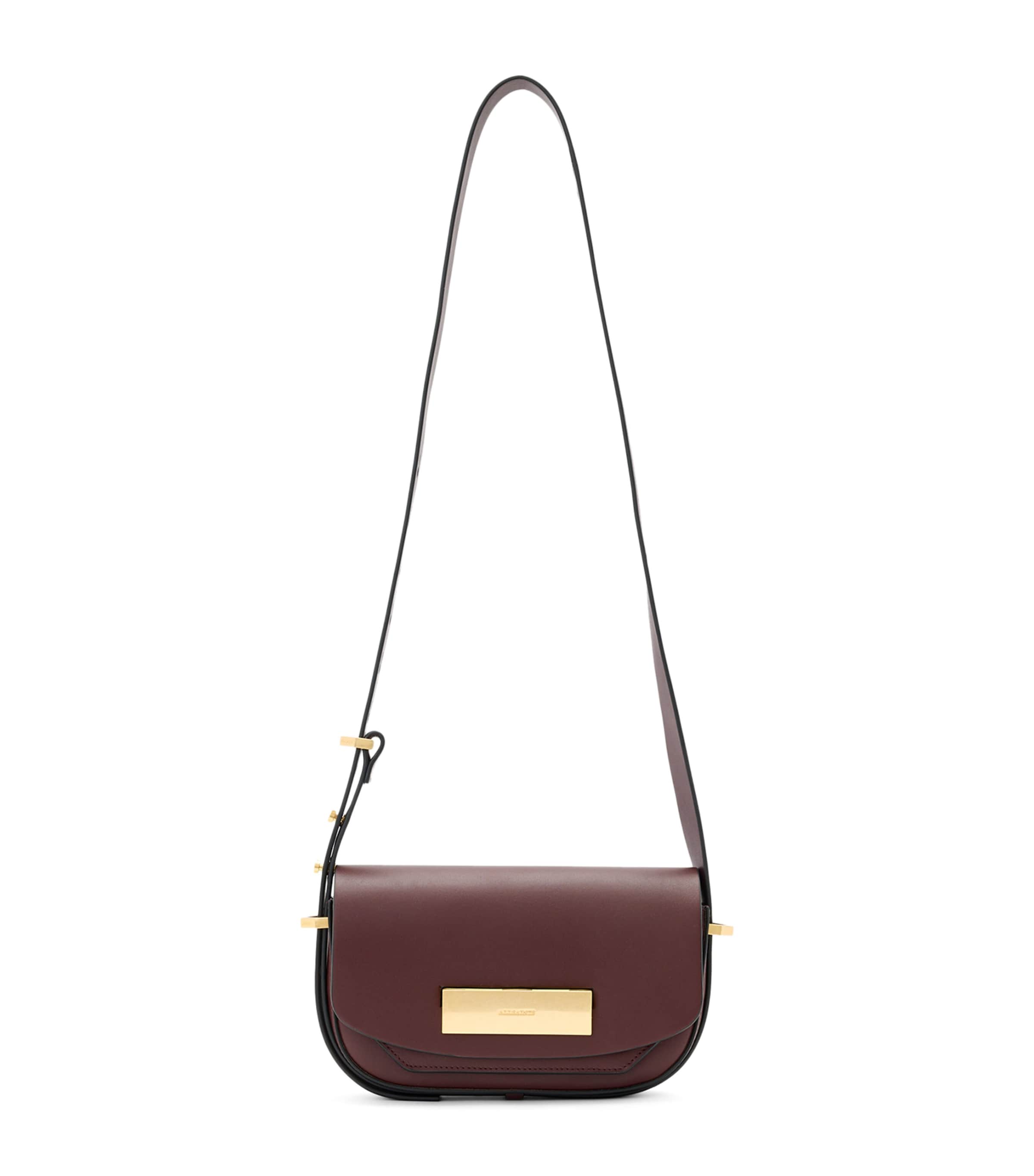 Allsaints Leather Etta Cross-body Bag In Red